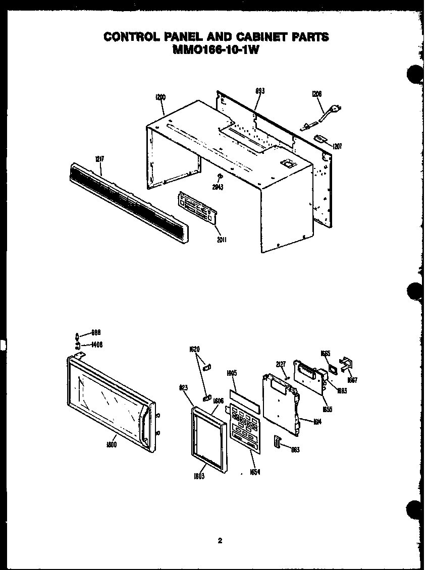 01 - CONTROL PANEL AND CABINET PARTS