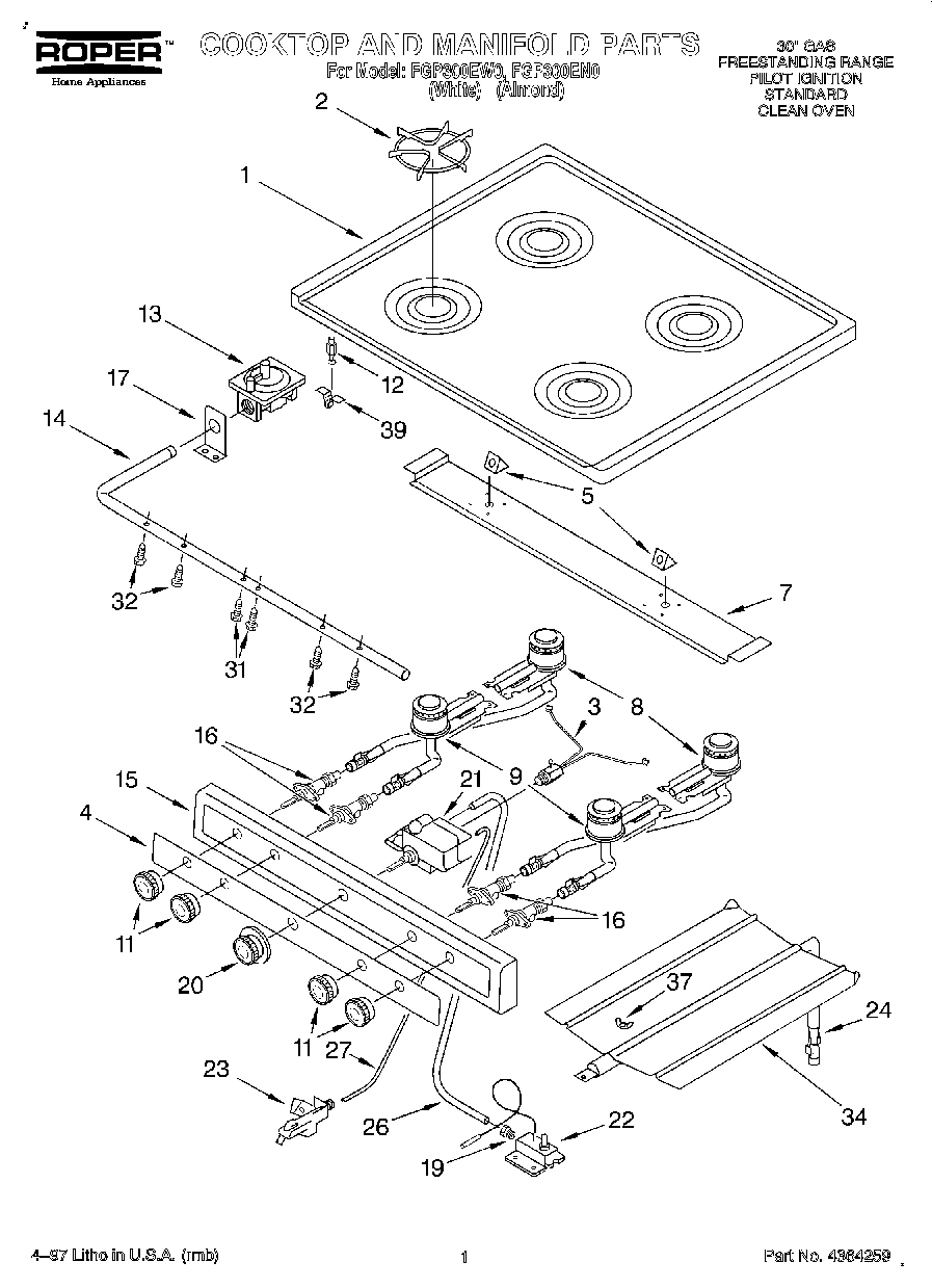01 - COOKTOP AND MANIFOLD