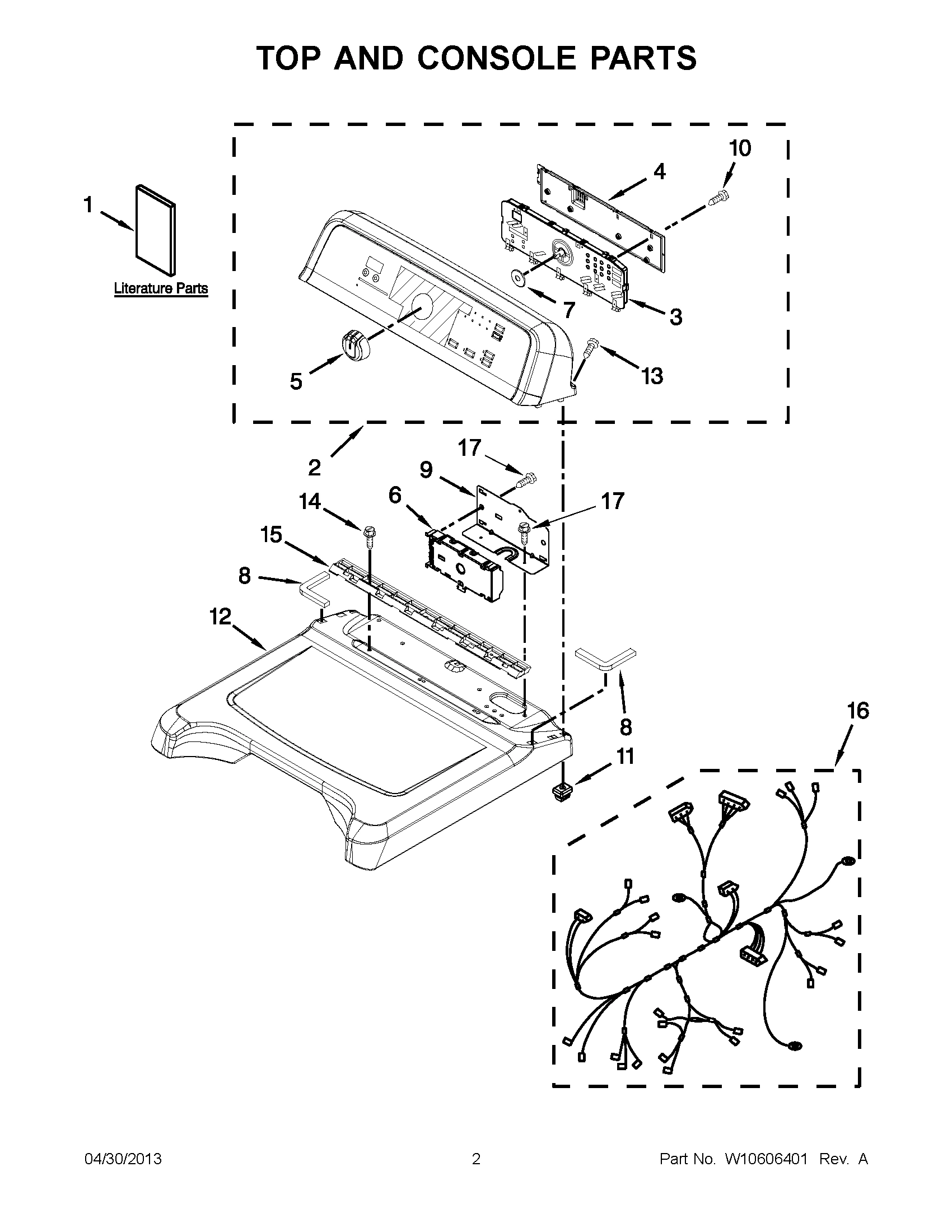 01 - TOP AND CONSOLE PARTS
