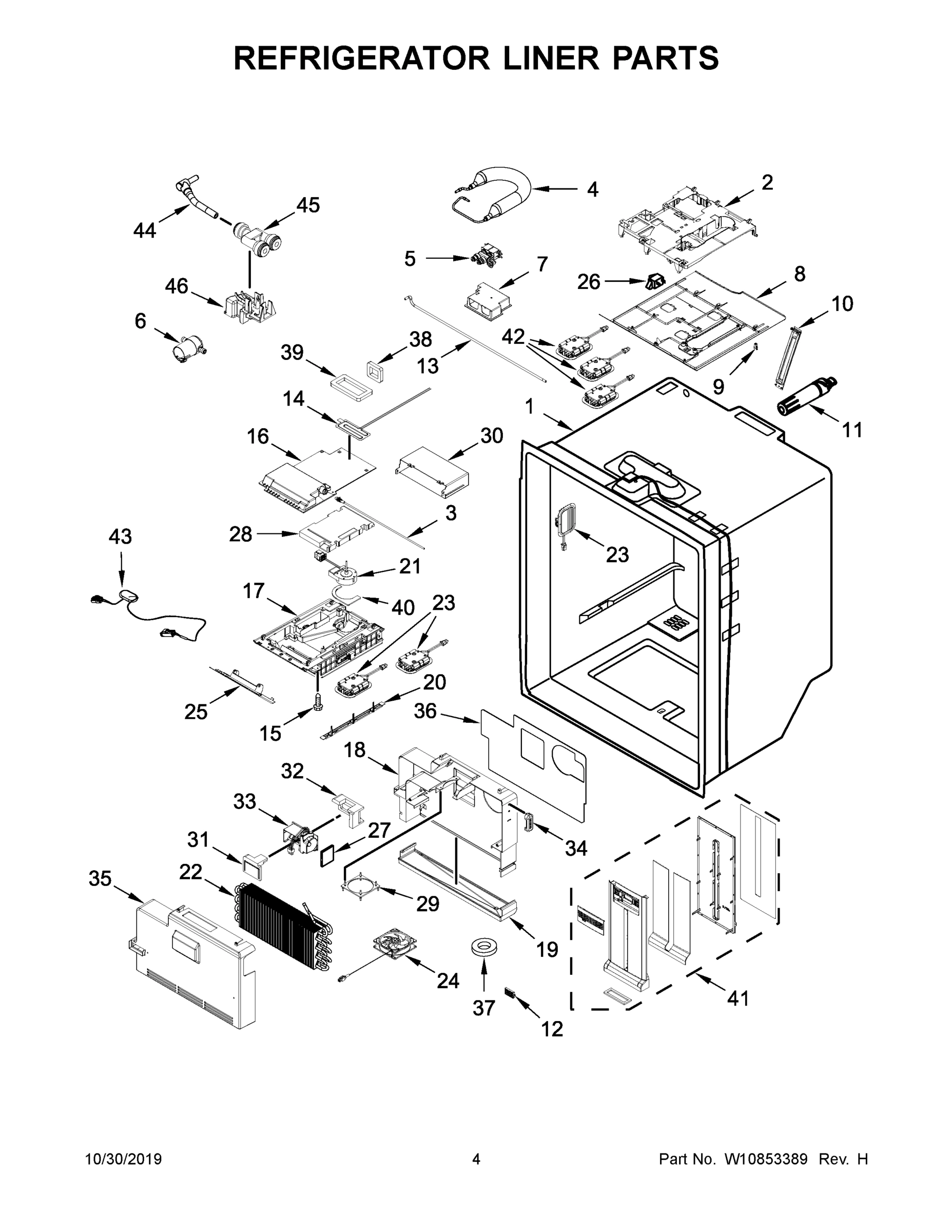 03 - REFRIGERATOR LINER PARTS