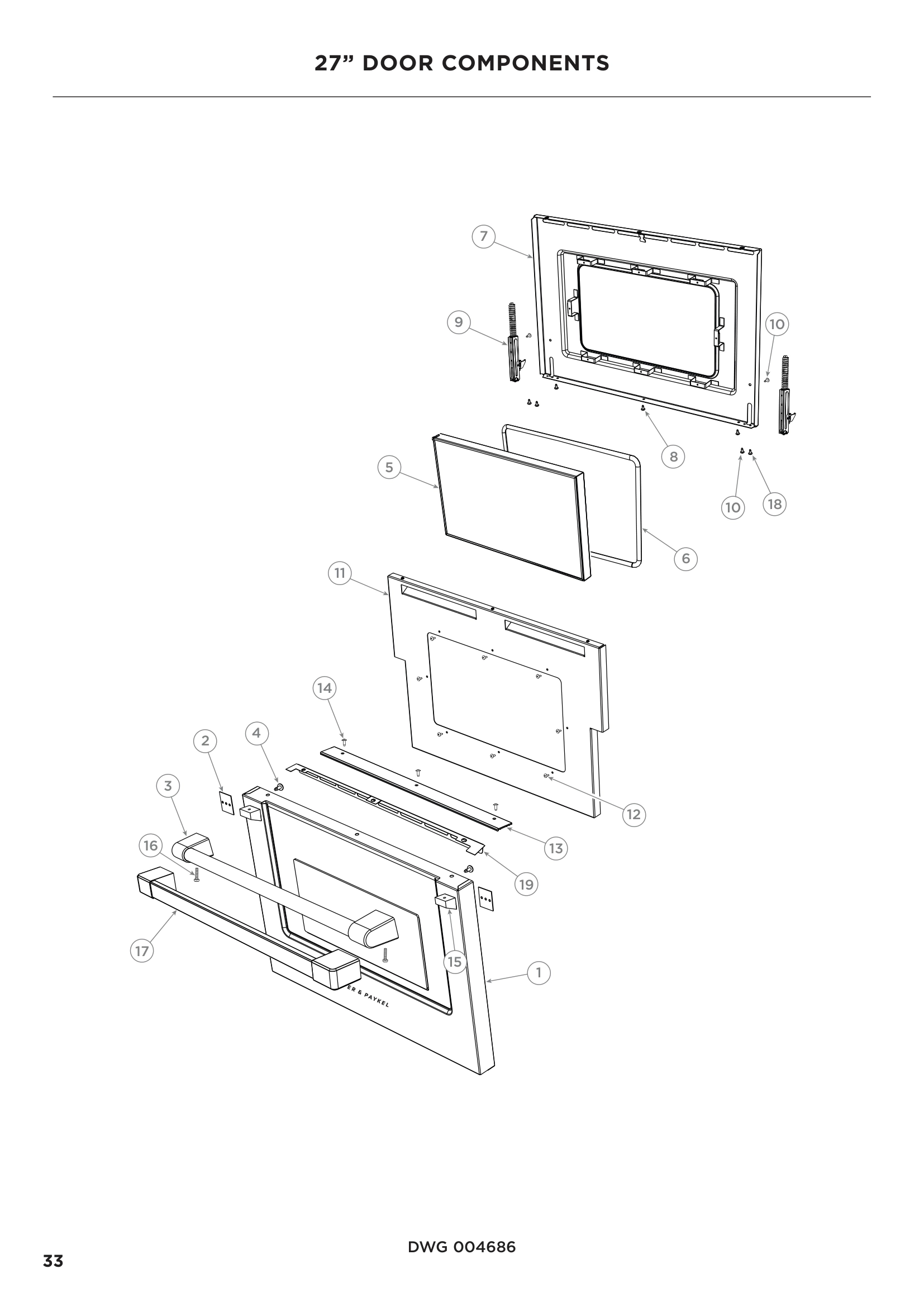 27” DOOR COMPONENTS