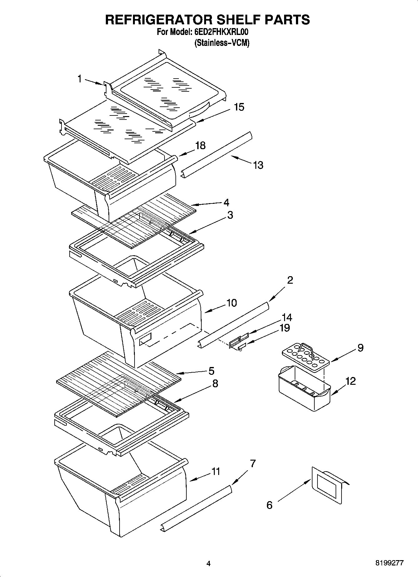 03 - REFRIGERATOR SHELF PARTS