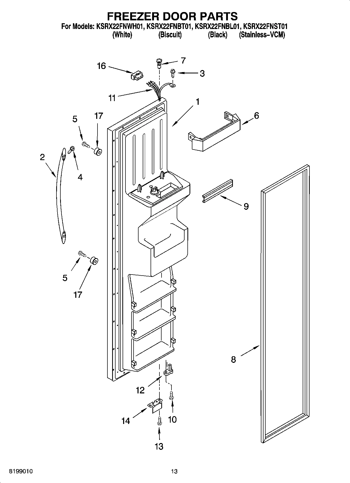 08 - FREEZER DOOR PARTS