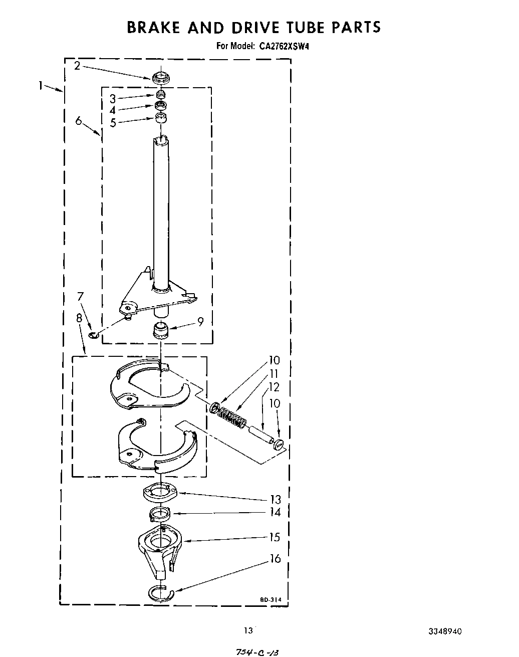 11 - BRAKE AND DRIVE TUBE