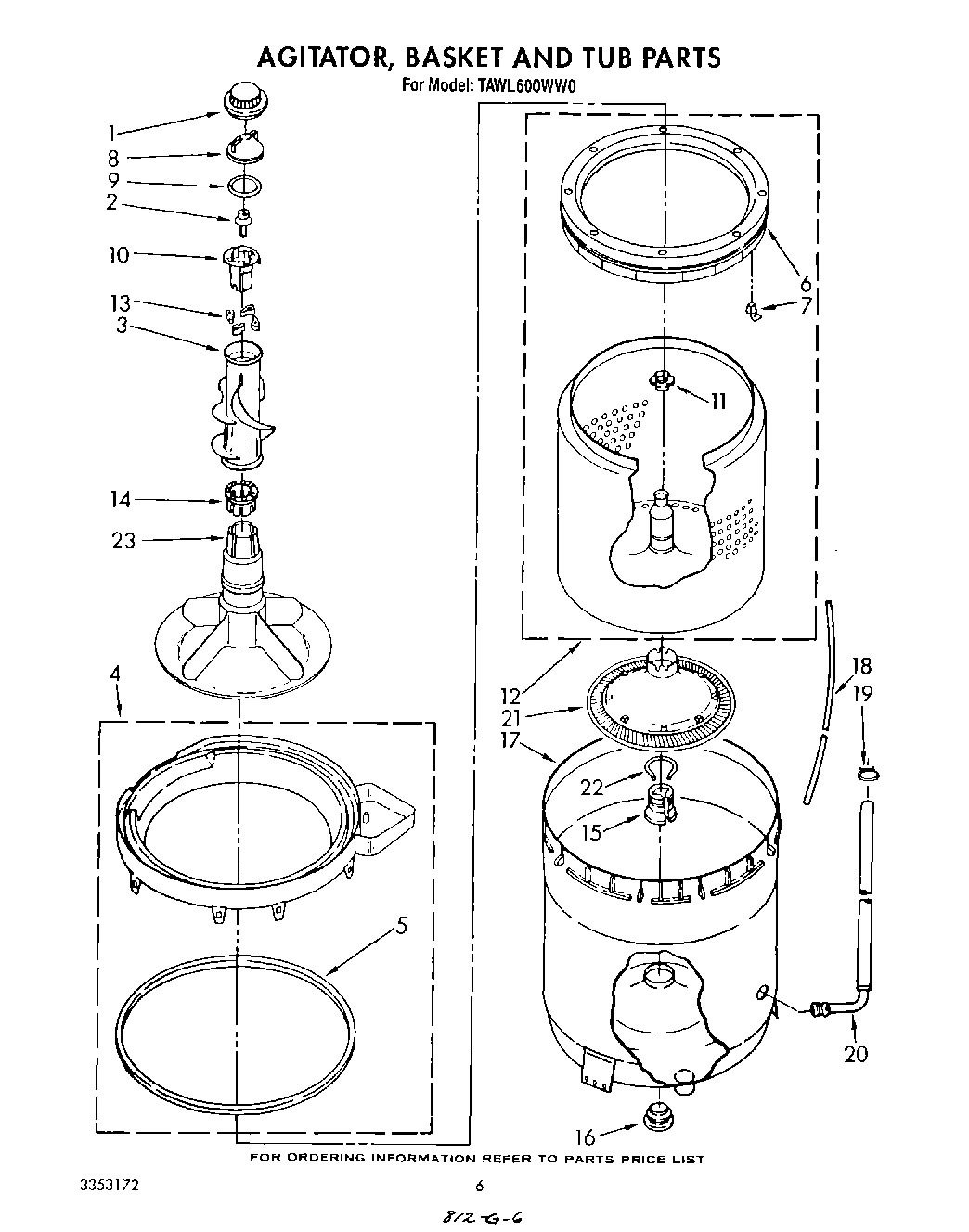 04 - AGITATOR, BASKET AND TUB