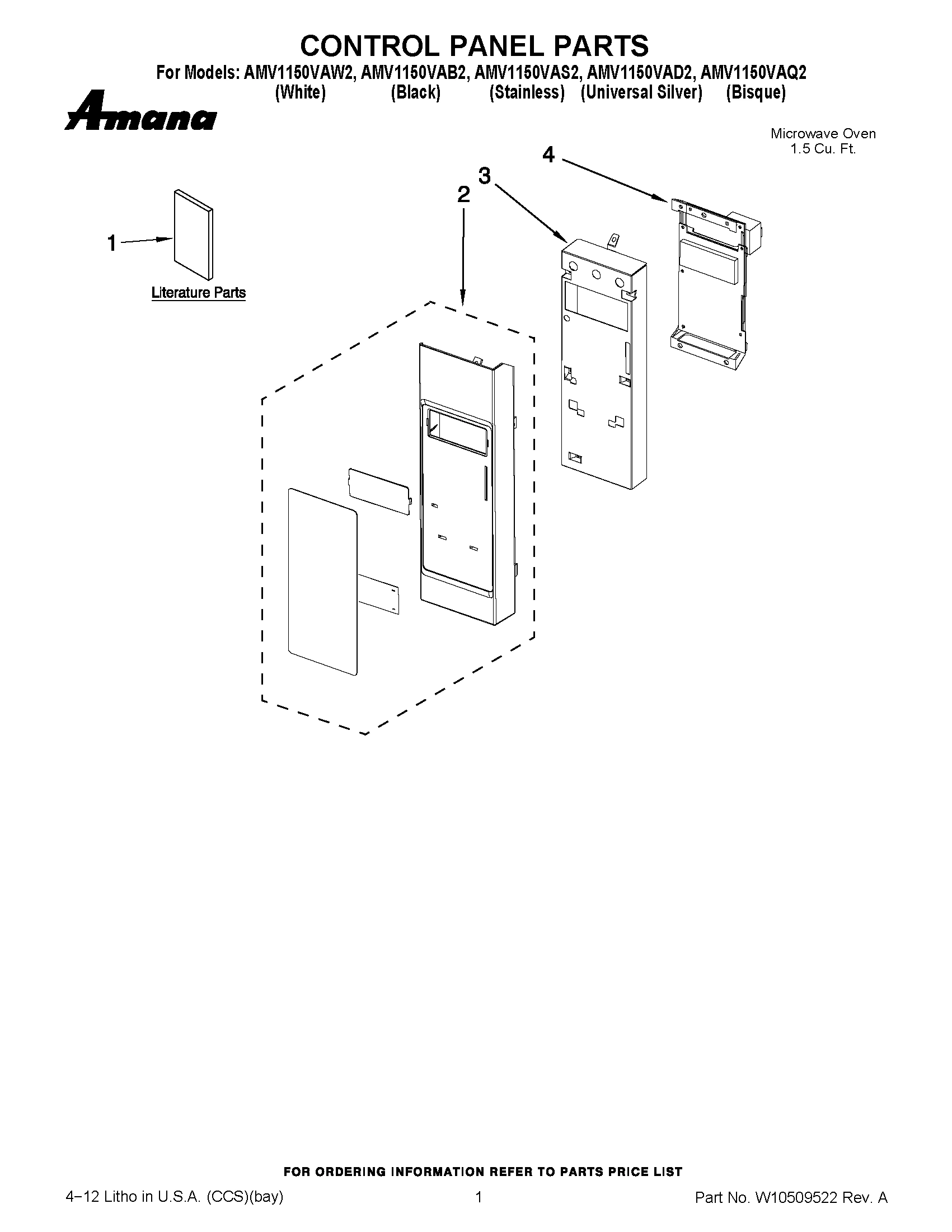 01 - CONTROL PANEL PARTS