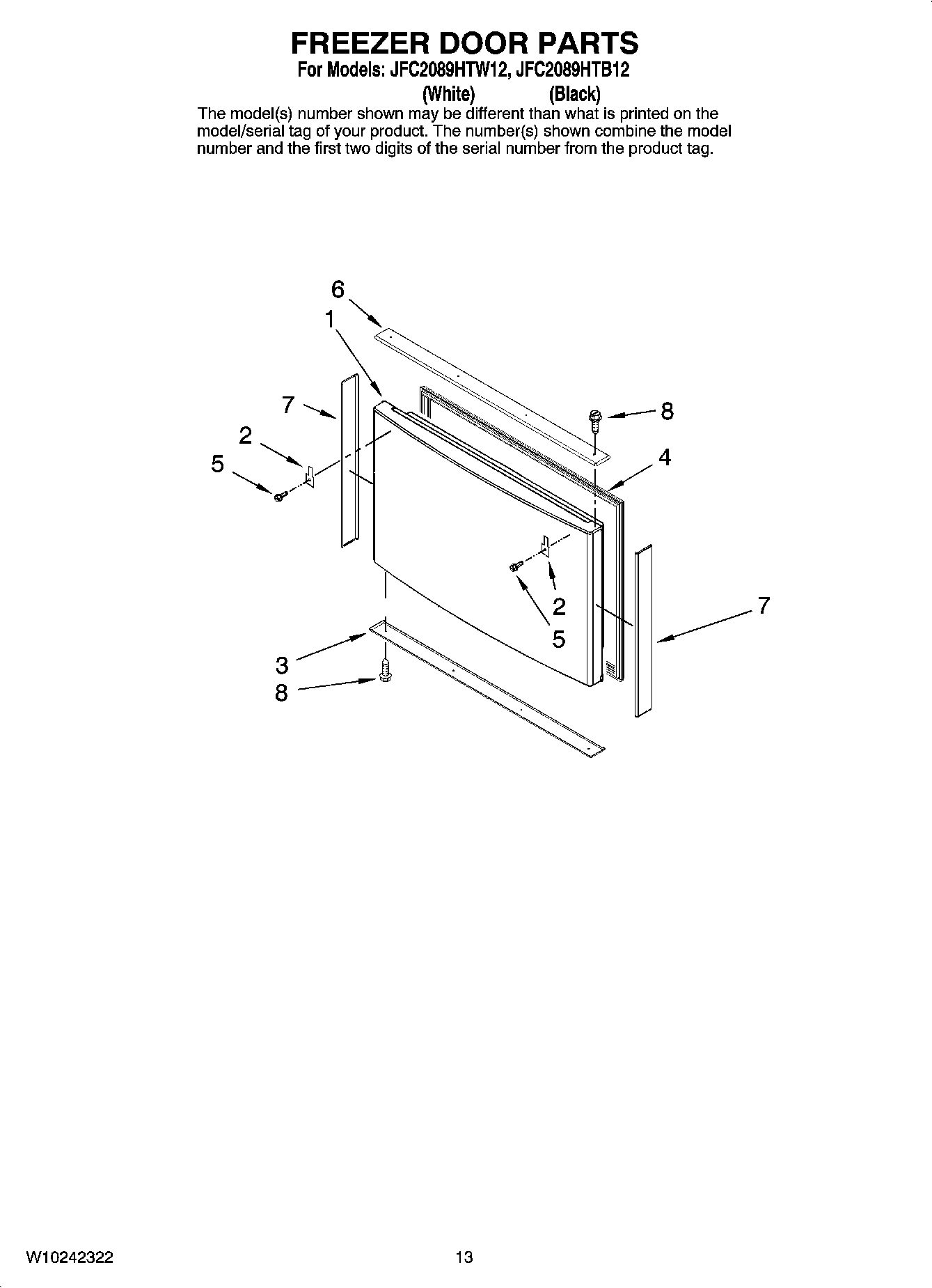 07 - FREEZER DOOR PARTS