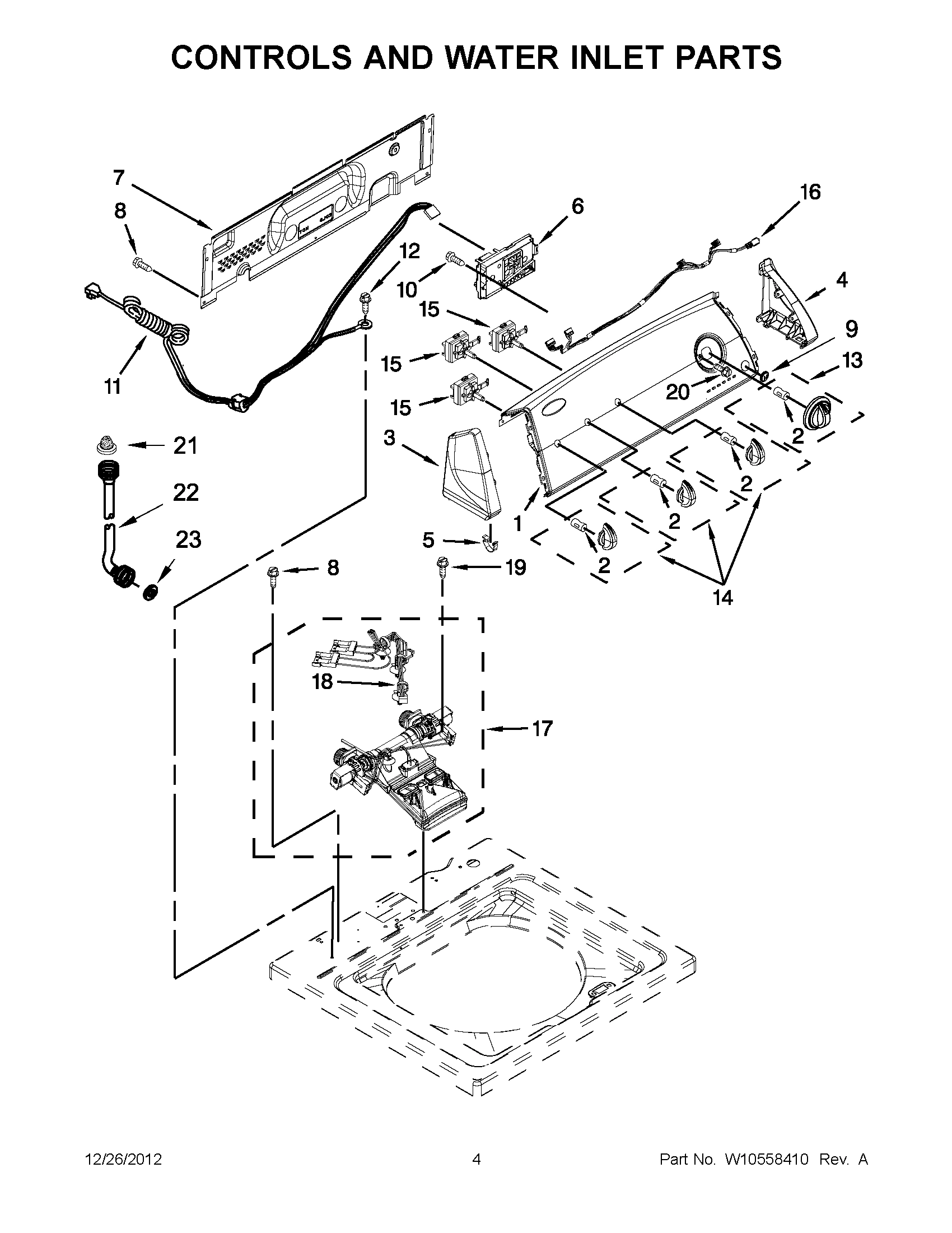 02 - CONTROLS AND WATER INLET PARTS