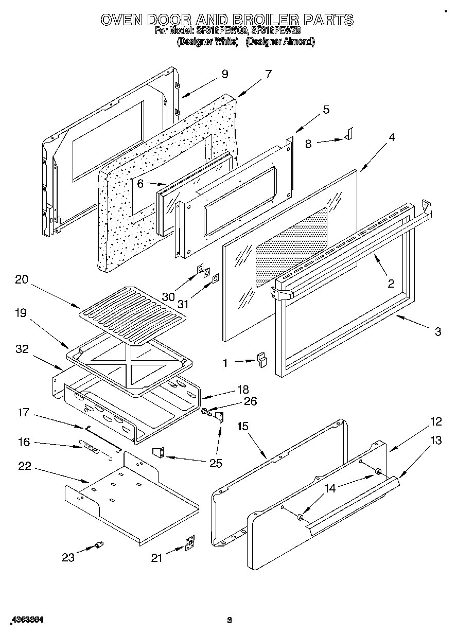 02 - OVEN DOOR AND BROILER