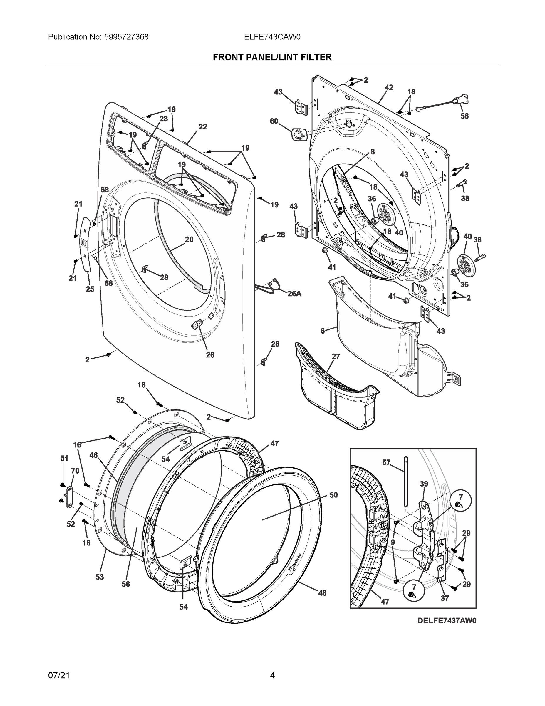 03 - FRONT PANEL/LINT FILTER