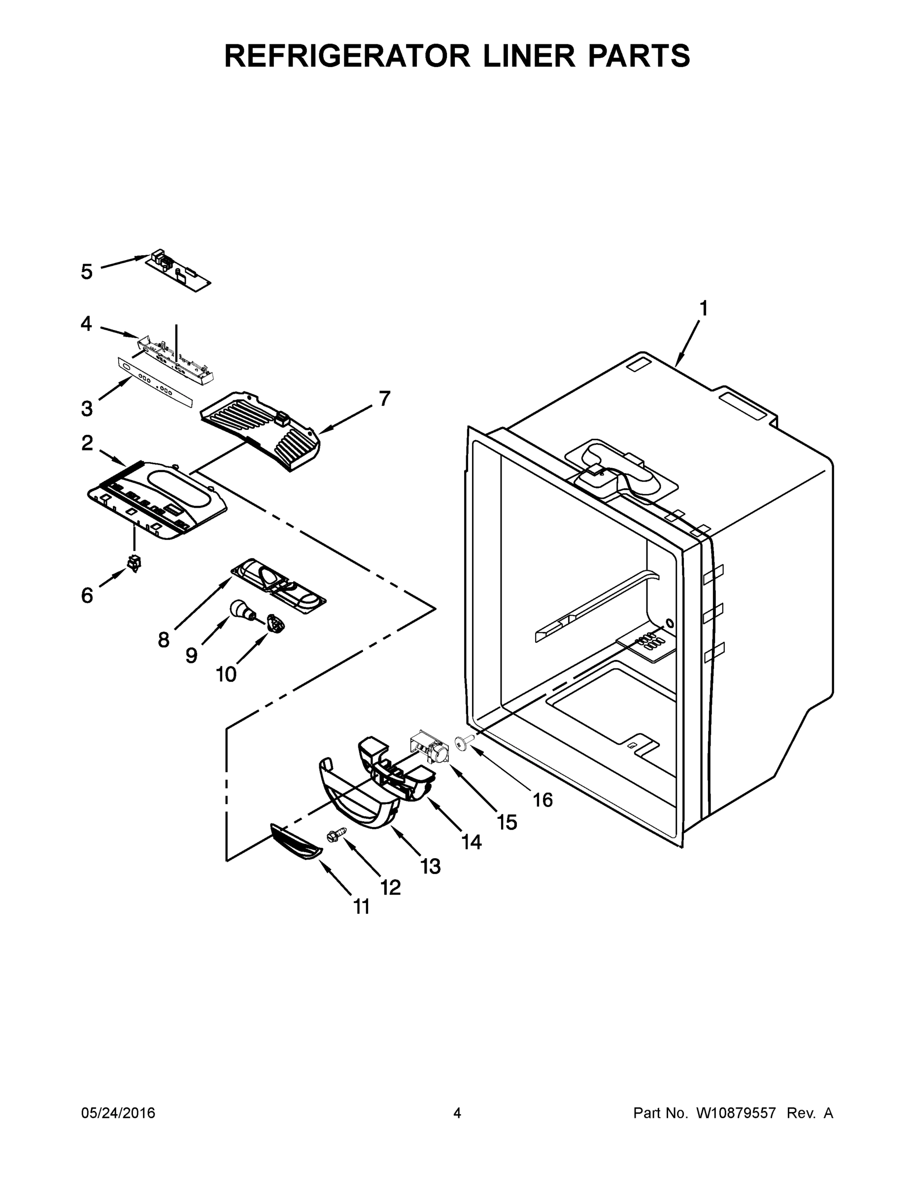 03 - REFRIGERATOR LINER PARTS