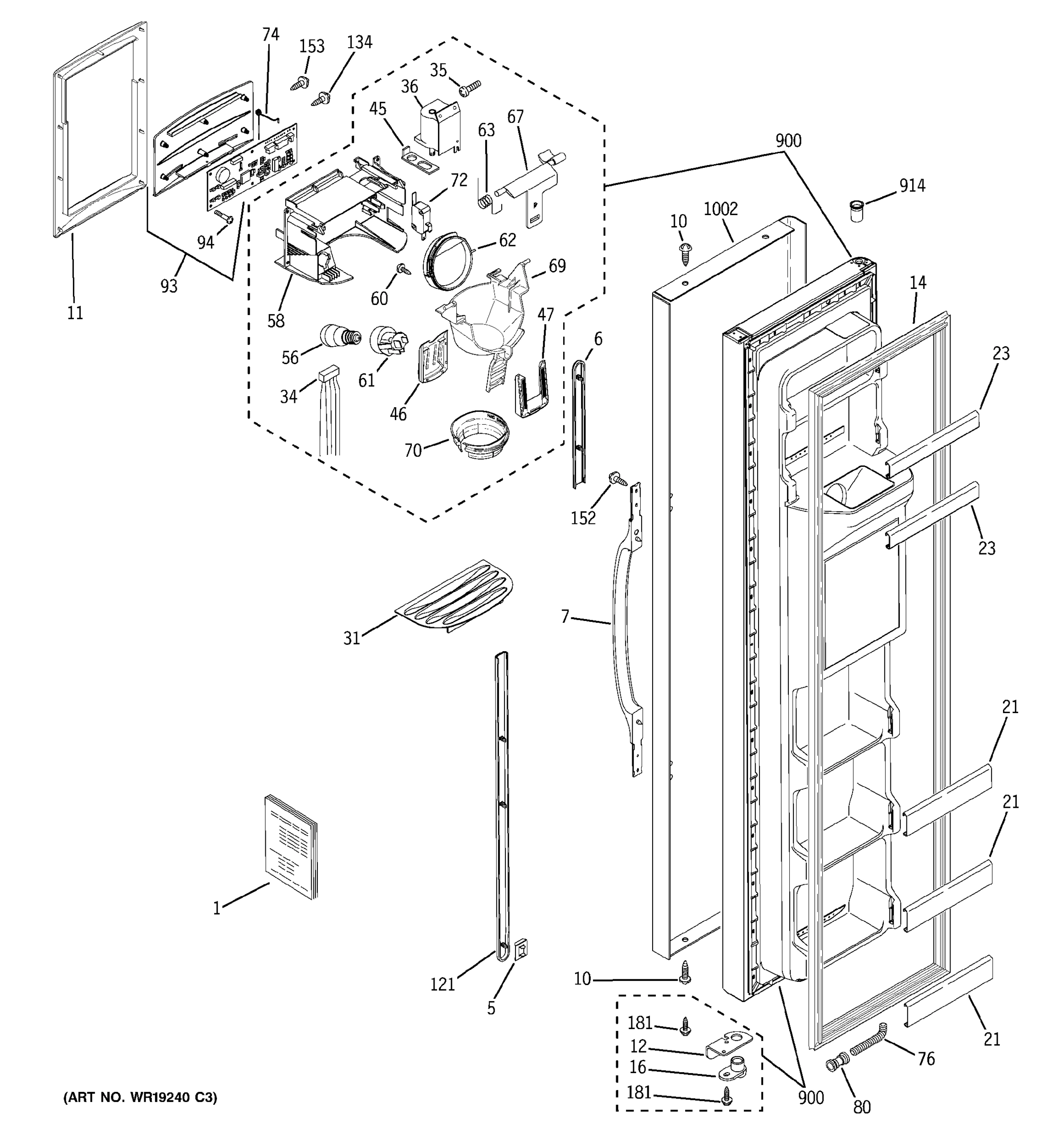 FREEZER DOOR