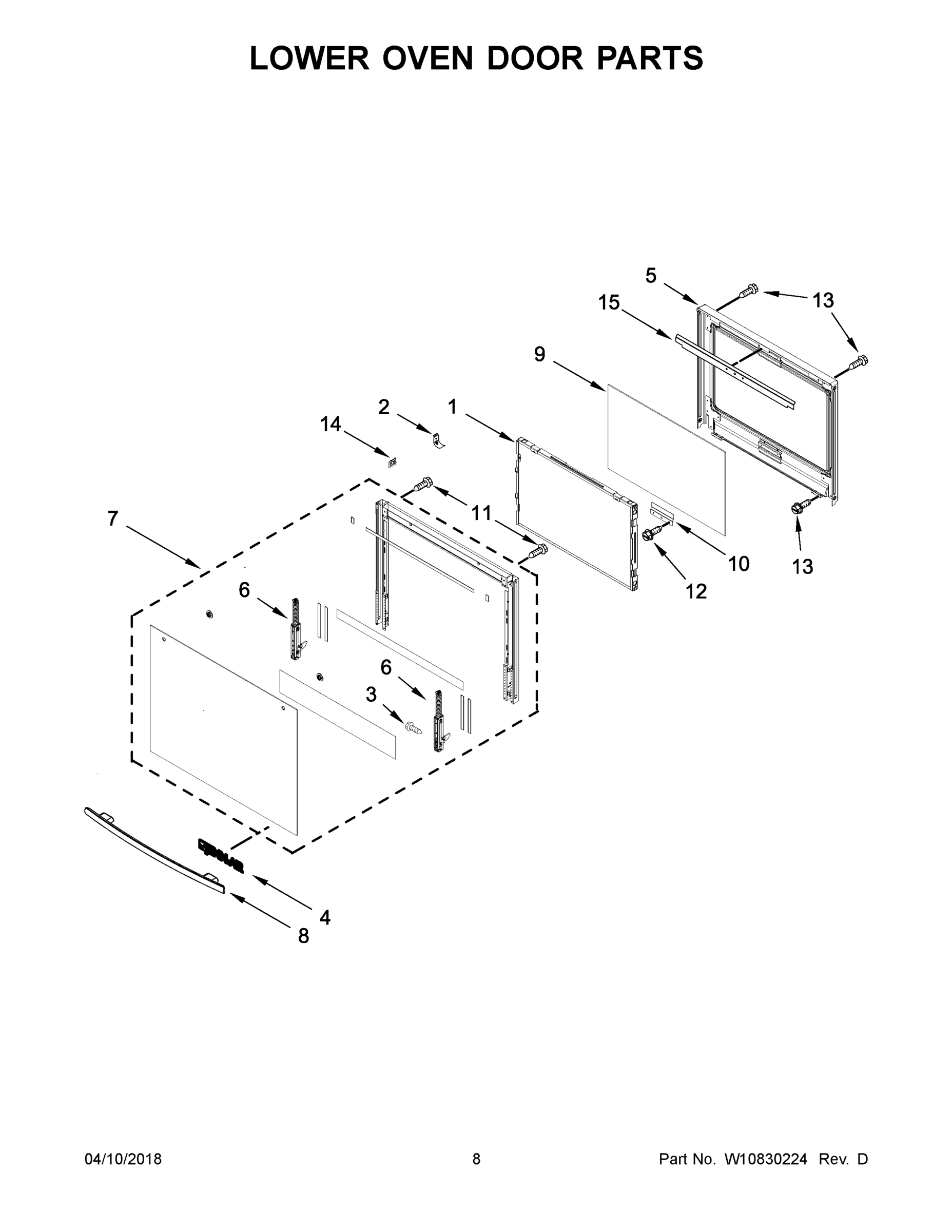 05 - LOWER OVEN DOOR PARTS