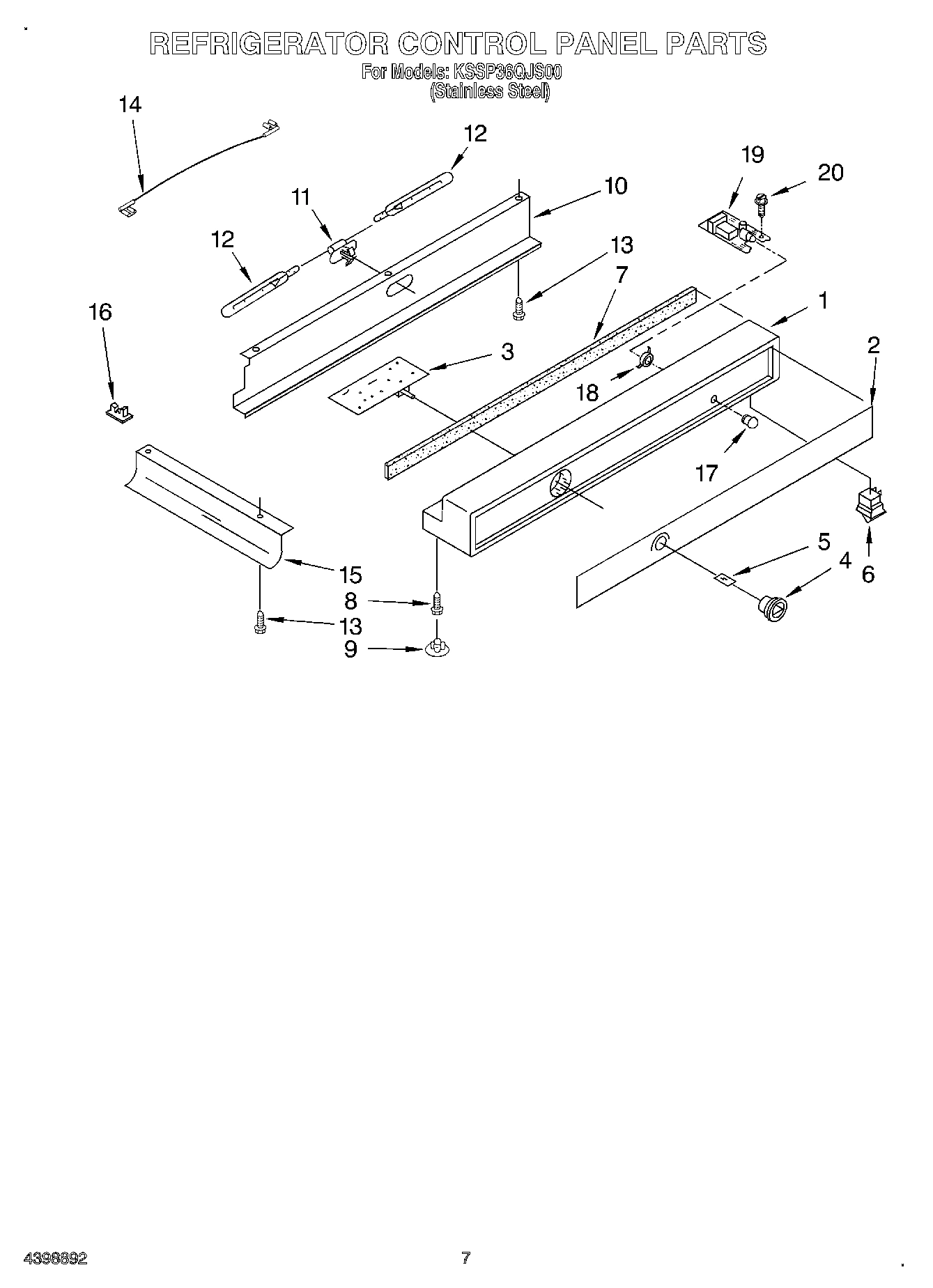 05 - REFRIGERATOR CONTROL PANEL