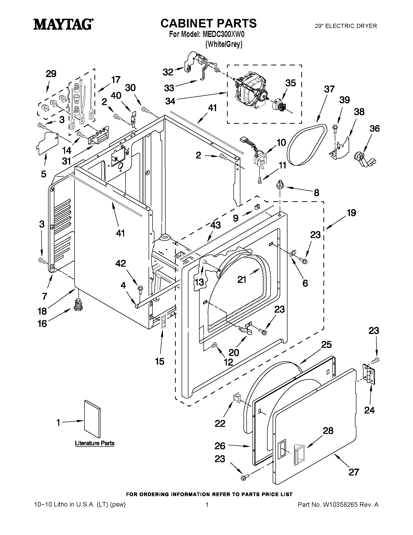 01 - CABINET PARTS