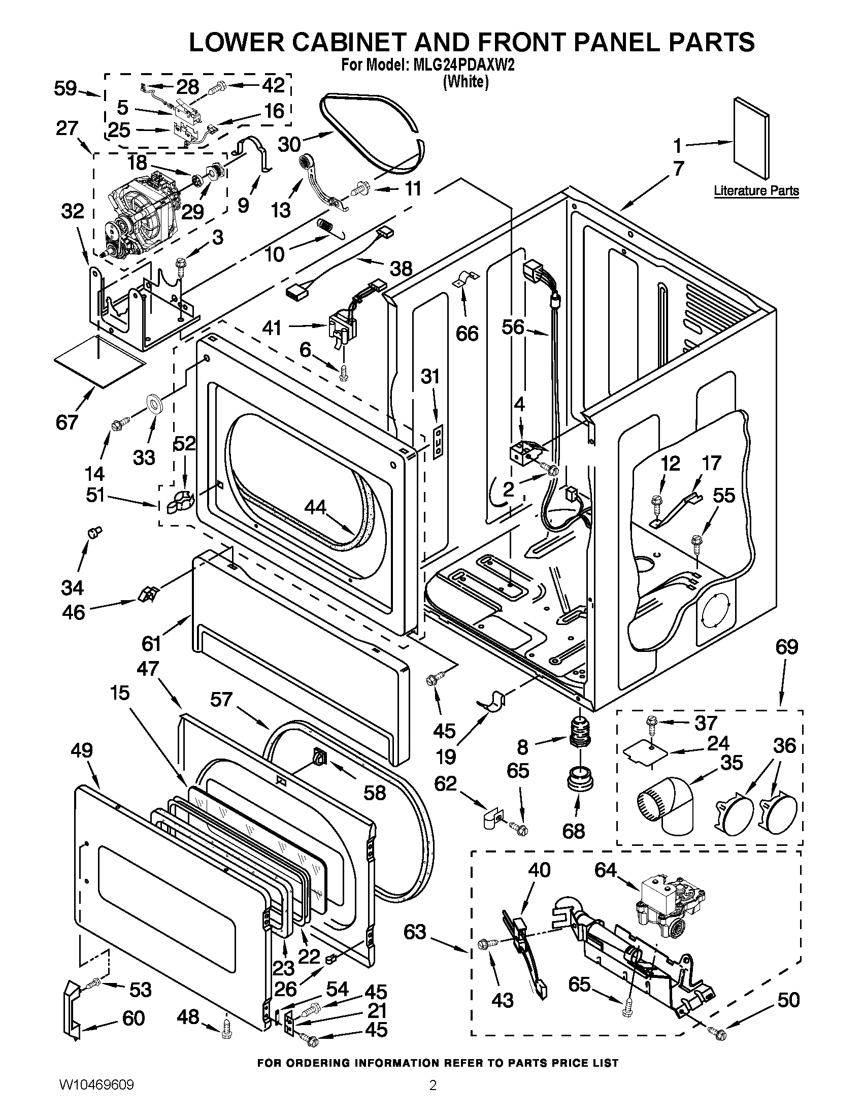 01 - LOWER CABINET AND FRONT PANEL PARTS