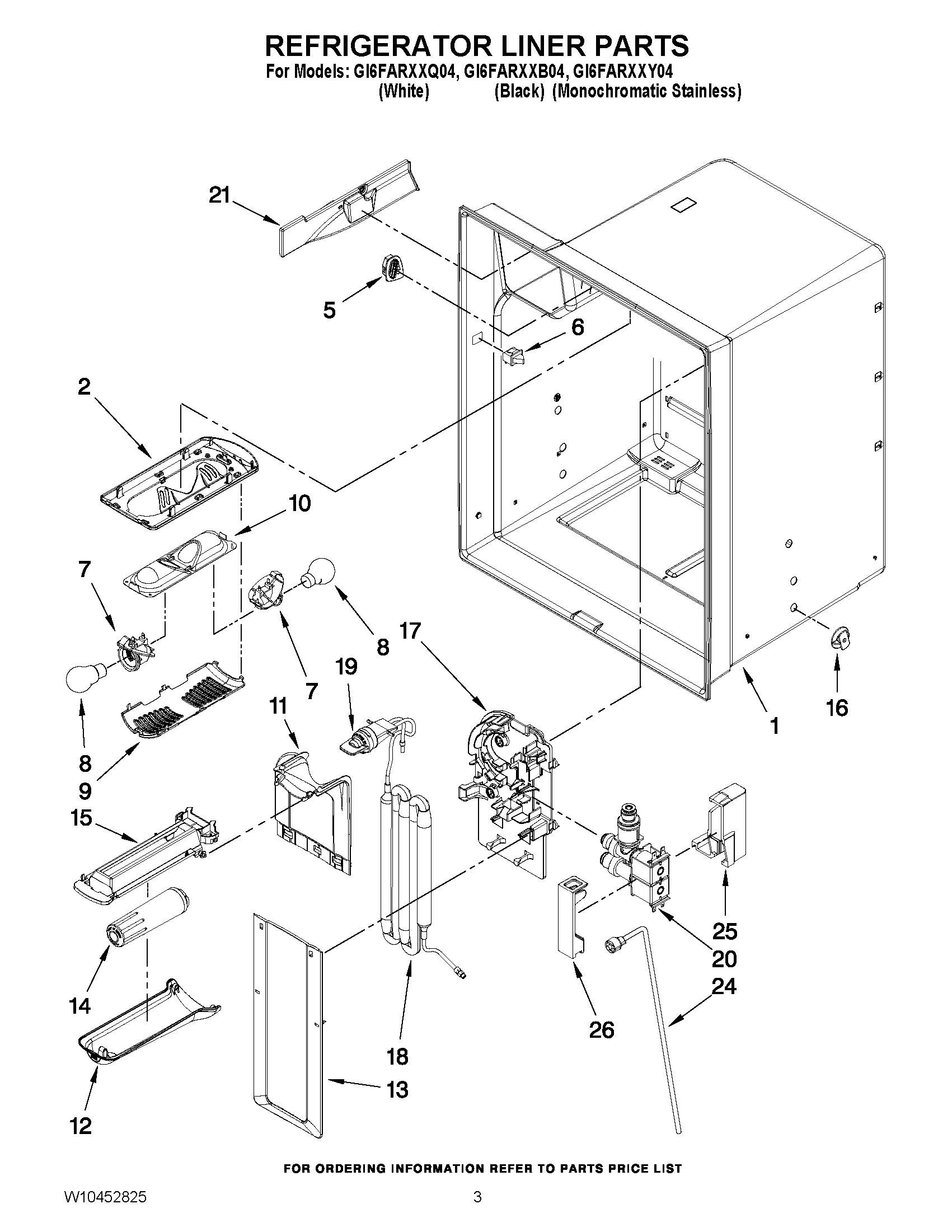 02 - REFRIGERATOR LINER PARTS