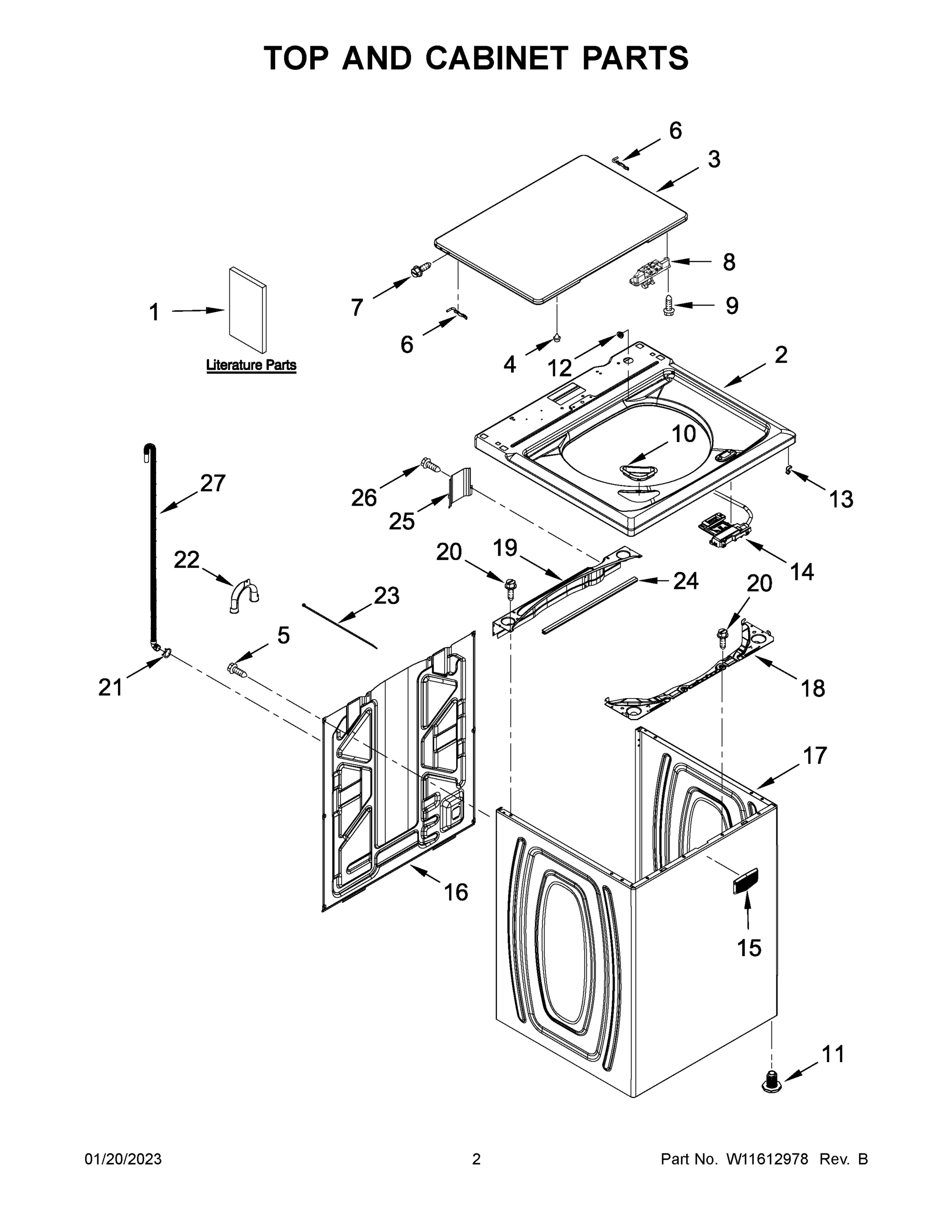 02 - TOP AND CABINET PARTS