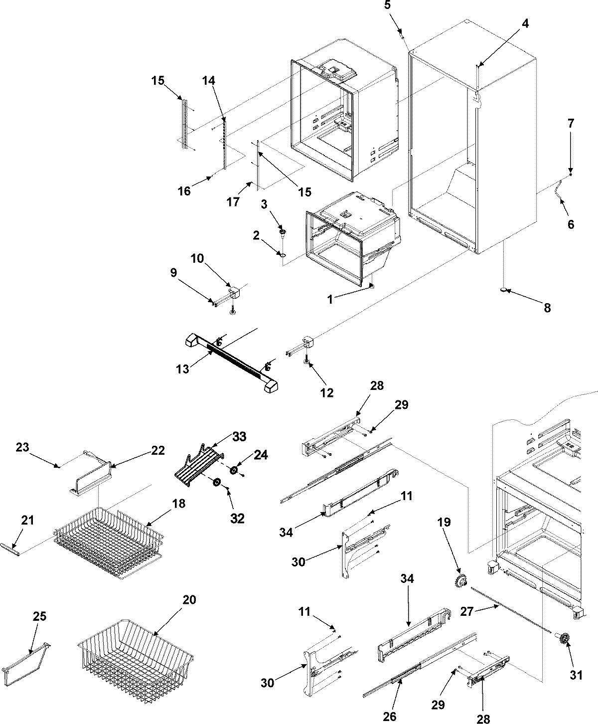 06 - INTERIOR CABINET & FREEZER SHELVING