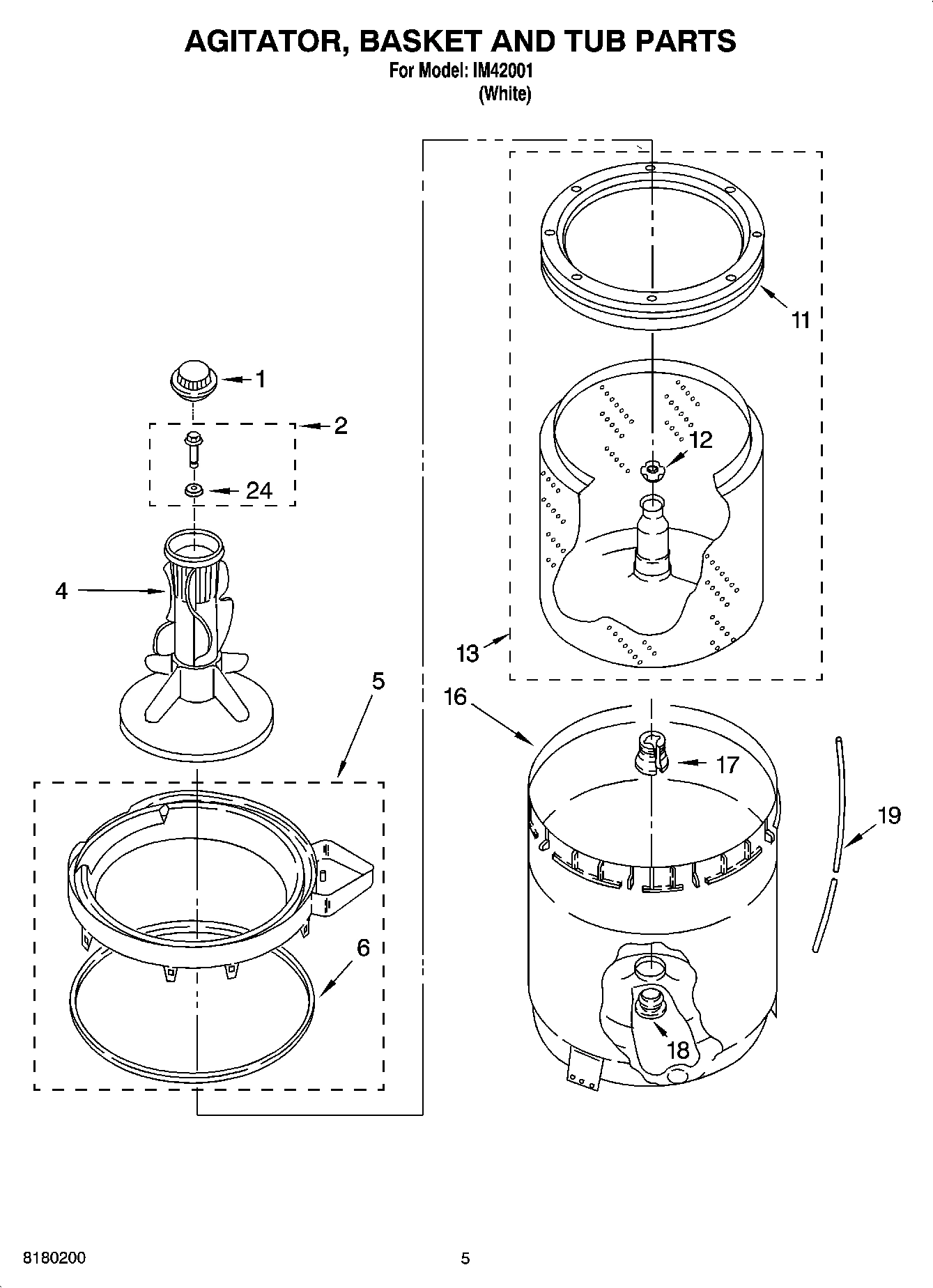 03 - AGITATOR, BASKET AND TUB PARTS