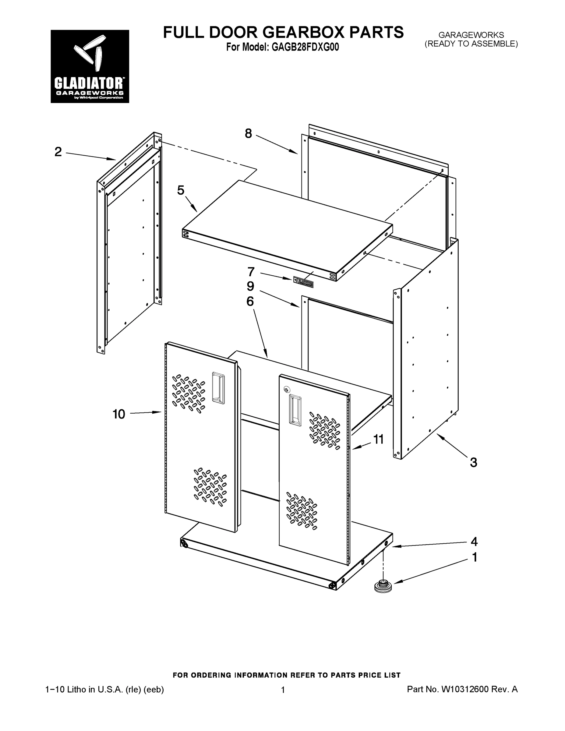 01 - FULL DOOR GEARBOX PARTS