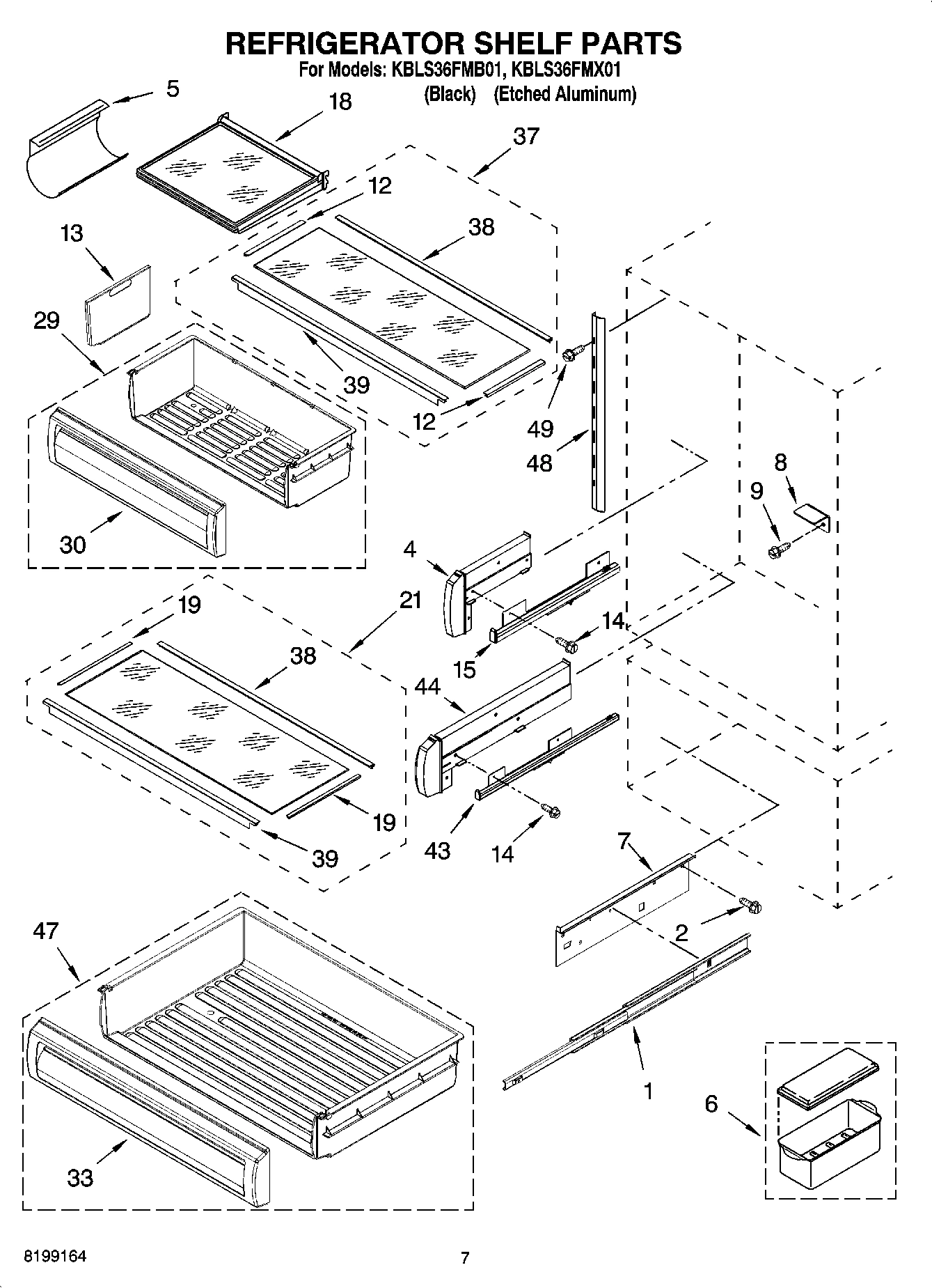 05 - REFRIGERATOR SHELF PARTS
