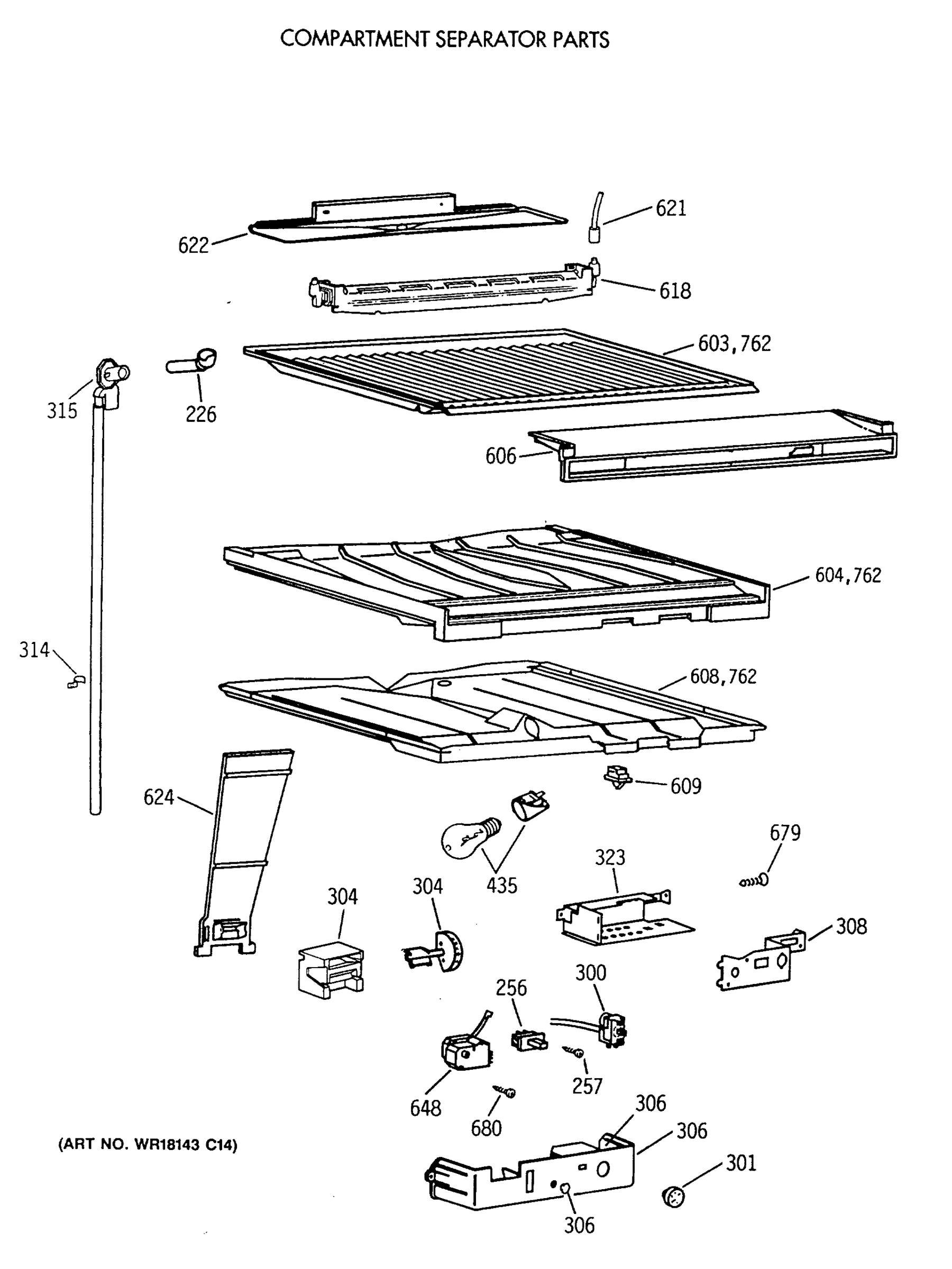 COMPARTMENT SEPARATOR PARTS