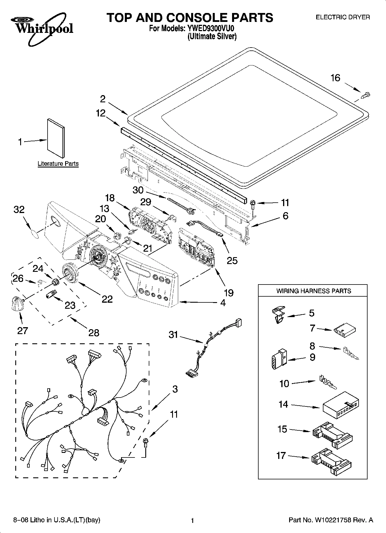 01 - TOP AND CONSOLE PARTS