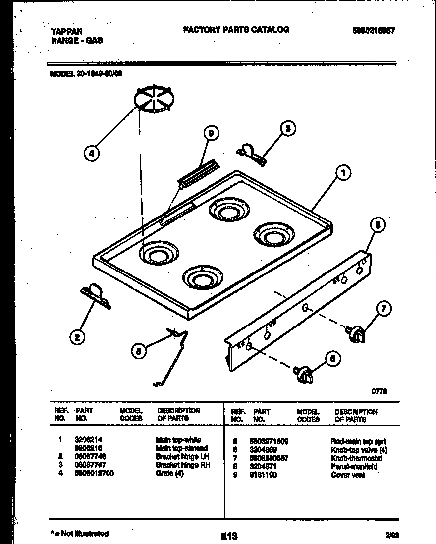 03 - COOKTOP PARTS