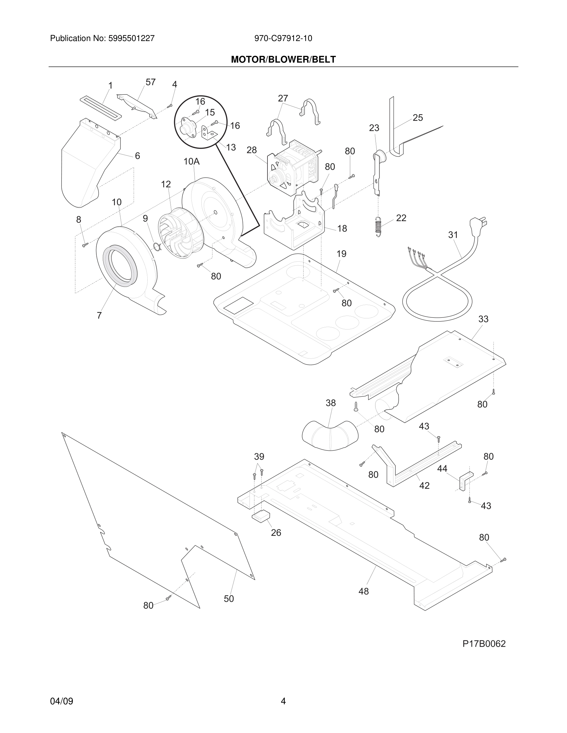 05 - MOTOR/BLOWER/BELT