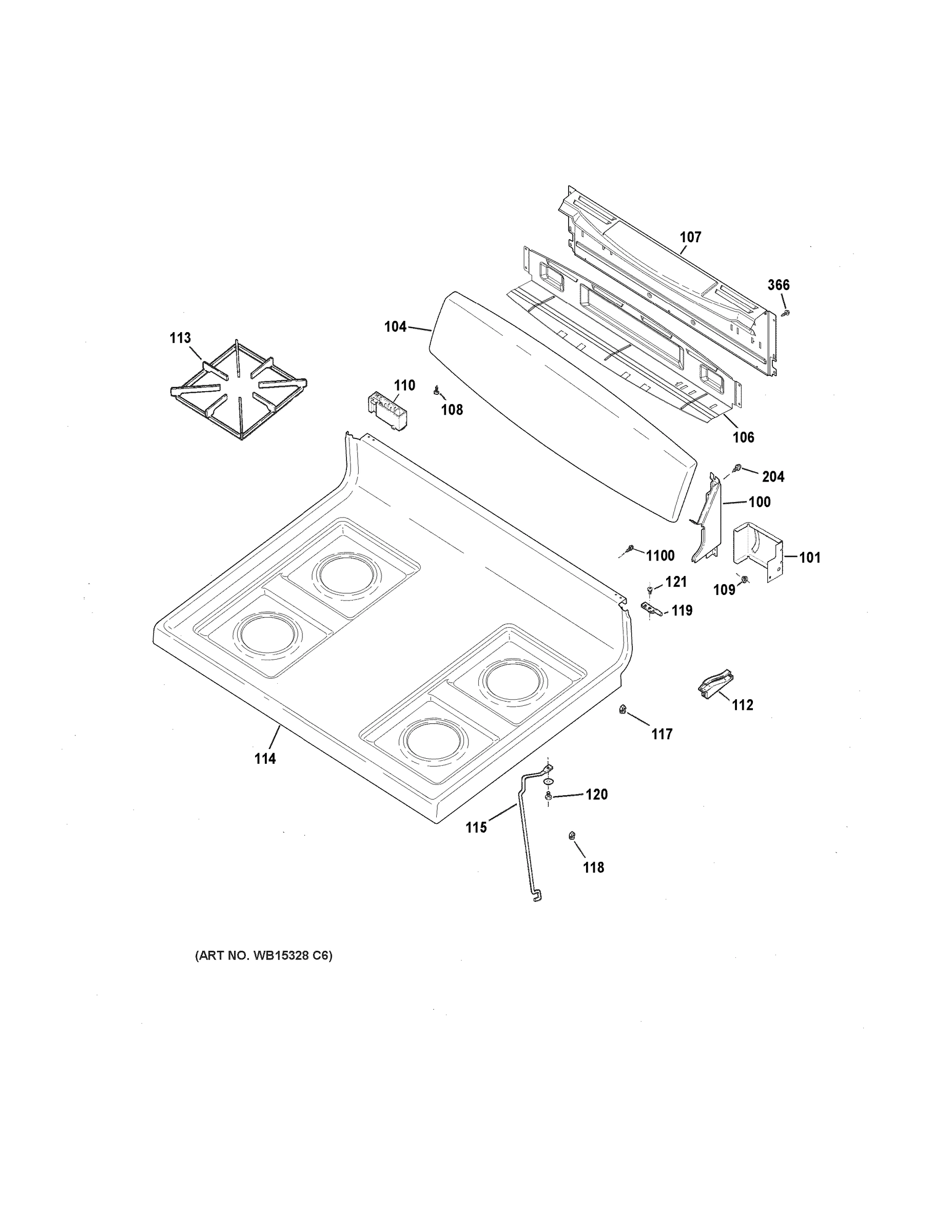 CONTROL PANEL & COOKTOP