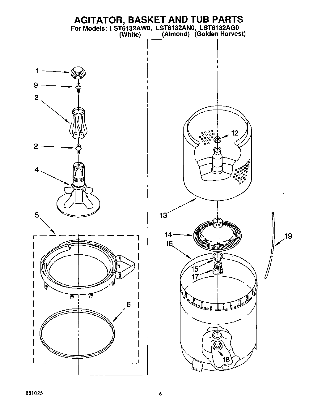 04 - AGITATOR, BASKET AND TUB