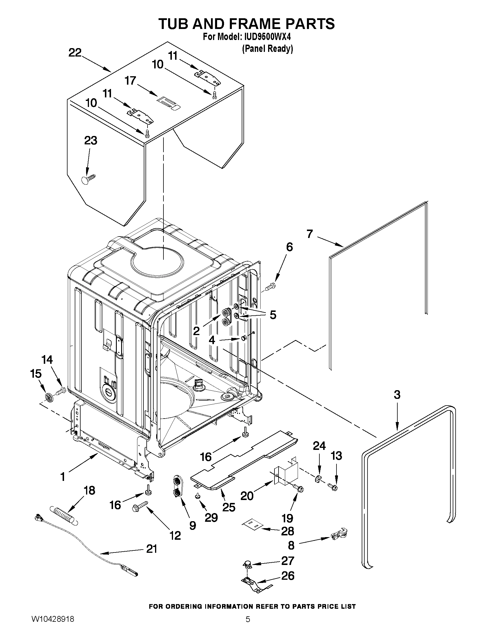 05 - TUB AND FRAME PARTS