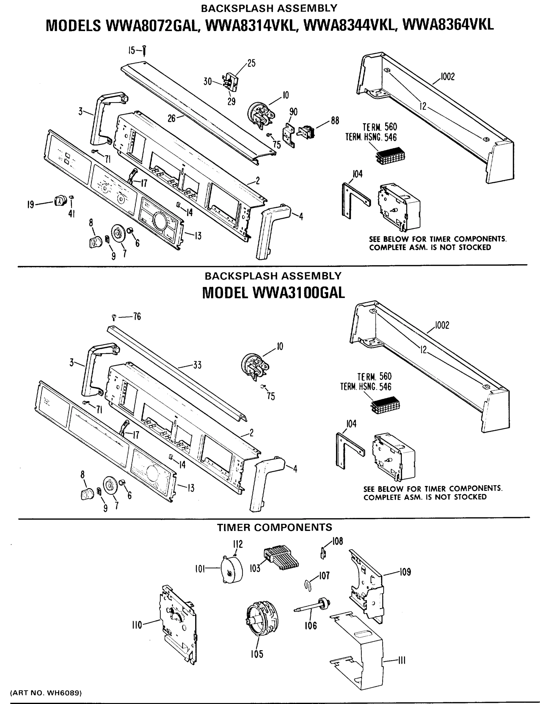 BACKSPLASH ASSEMBLY