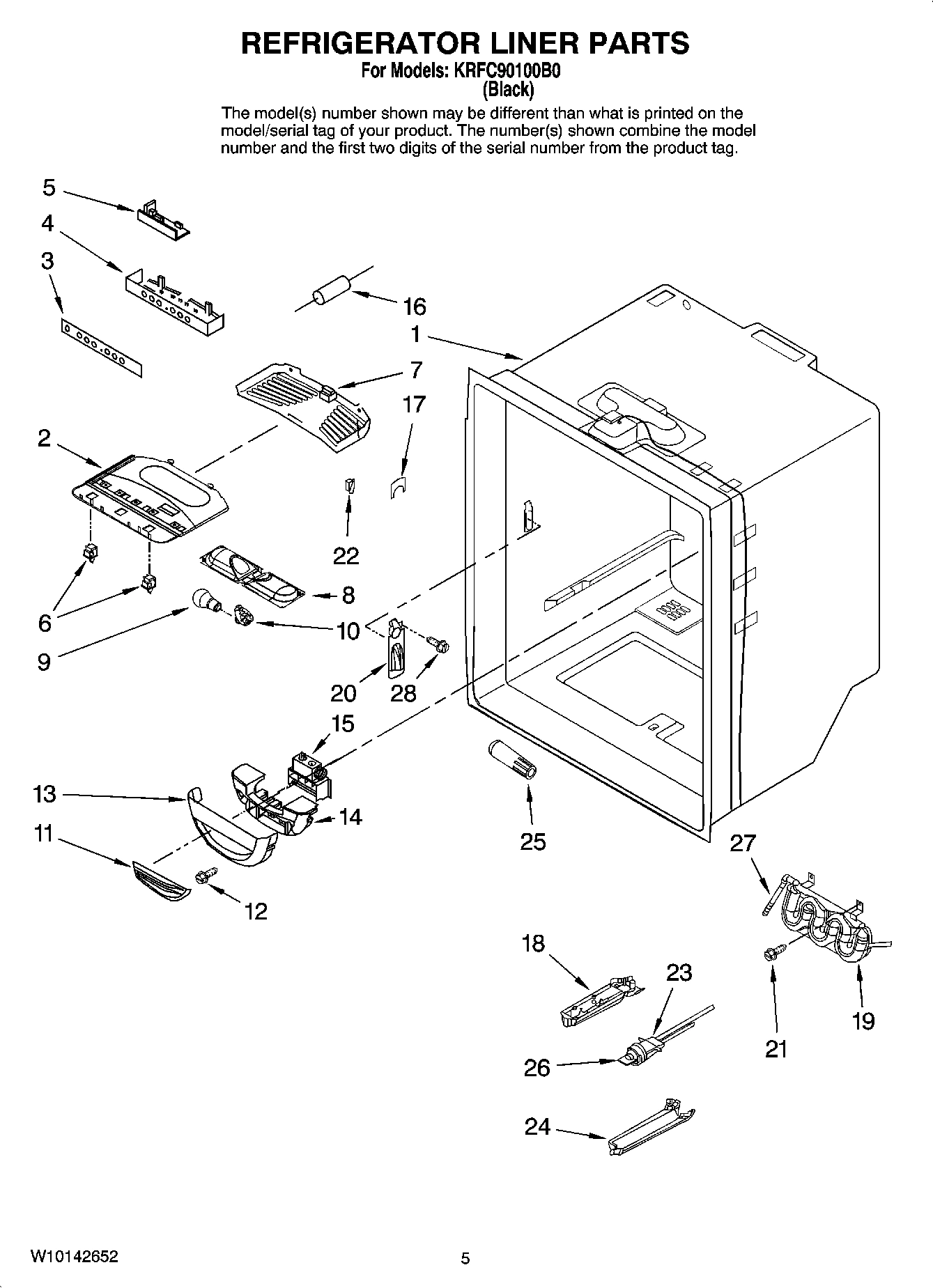 03 - REFRIGERATOR LINER PARTS