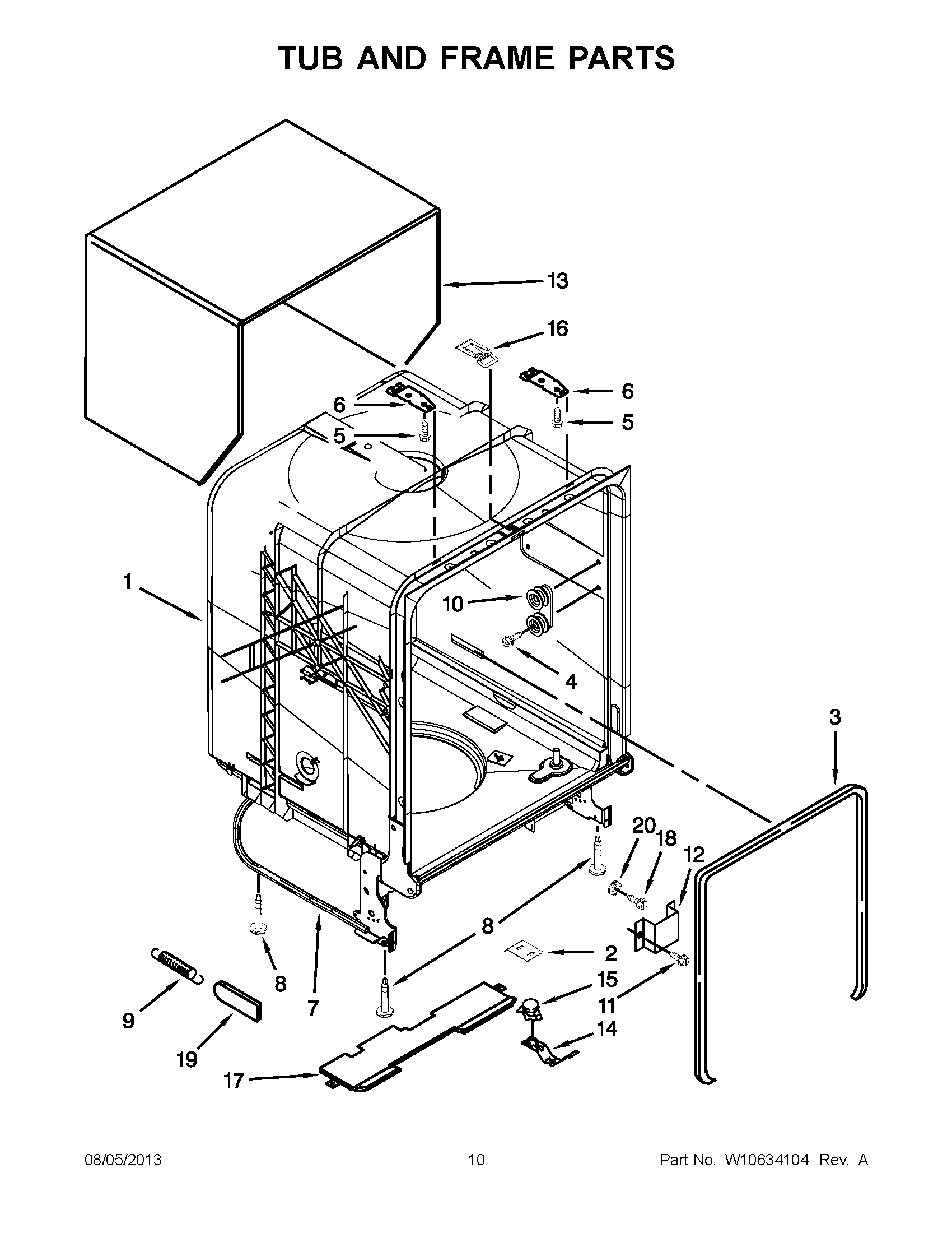 05 - TUB AND FRAME PARTS