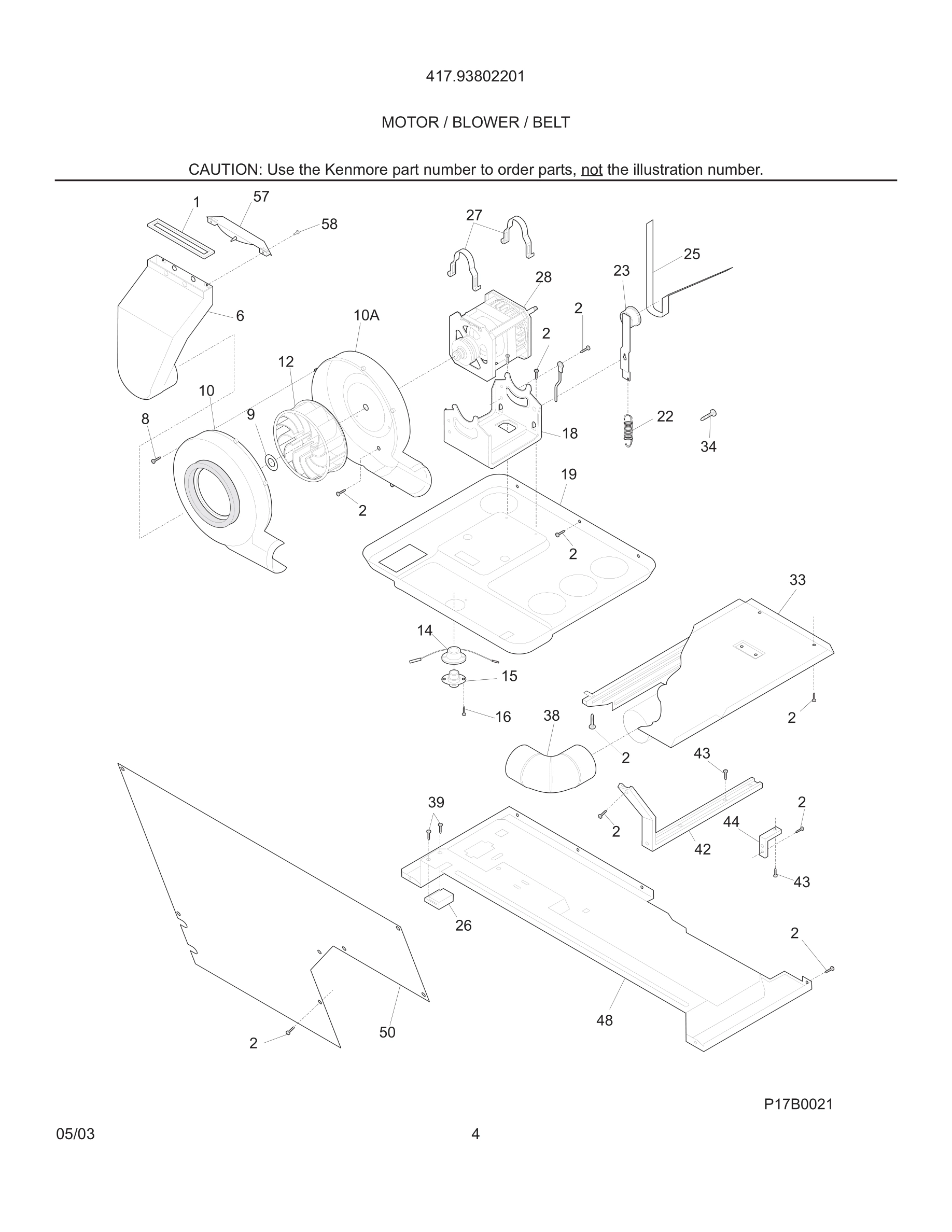 05 - MOTOR / BLOWER / BELT