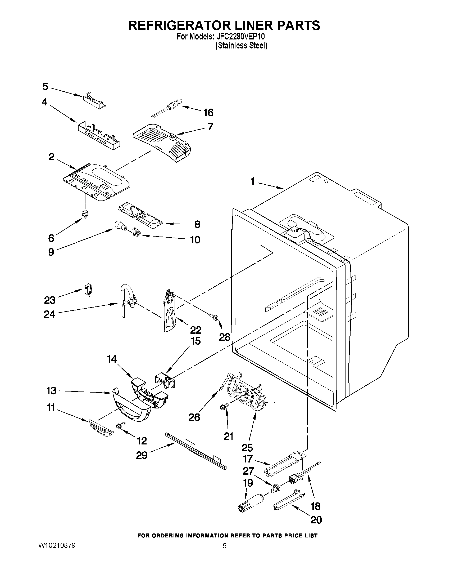 03 - REFRIGERATOR LINER PARTS