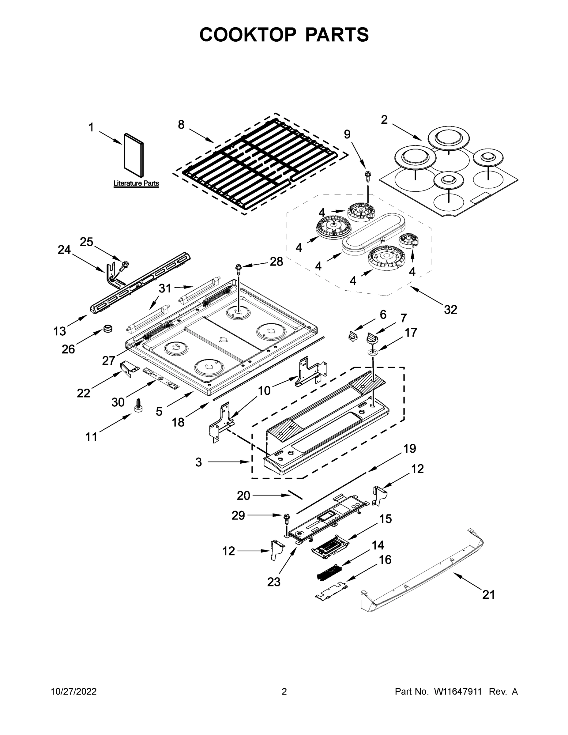 02 - COOKTOP PARTS