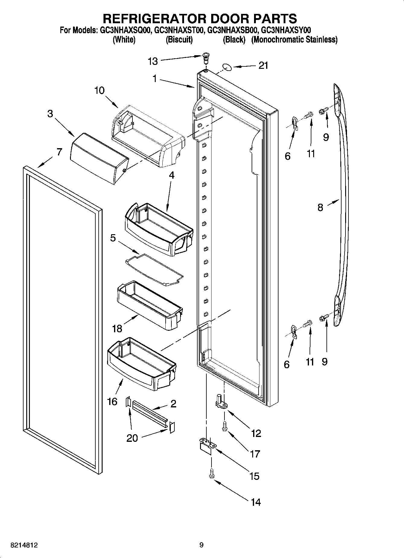 06 - REFRIGERATOR DOOR PARTS