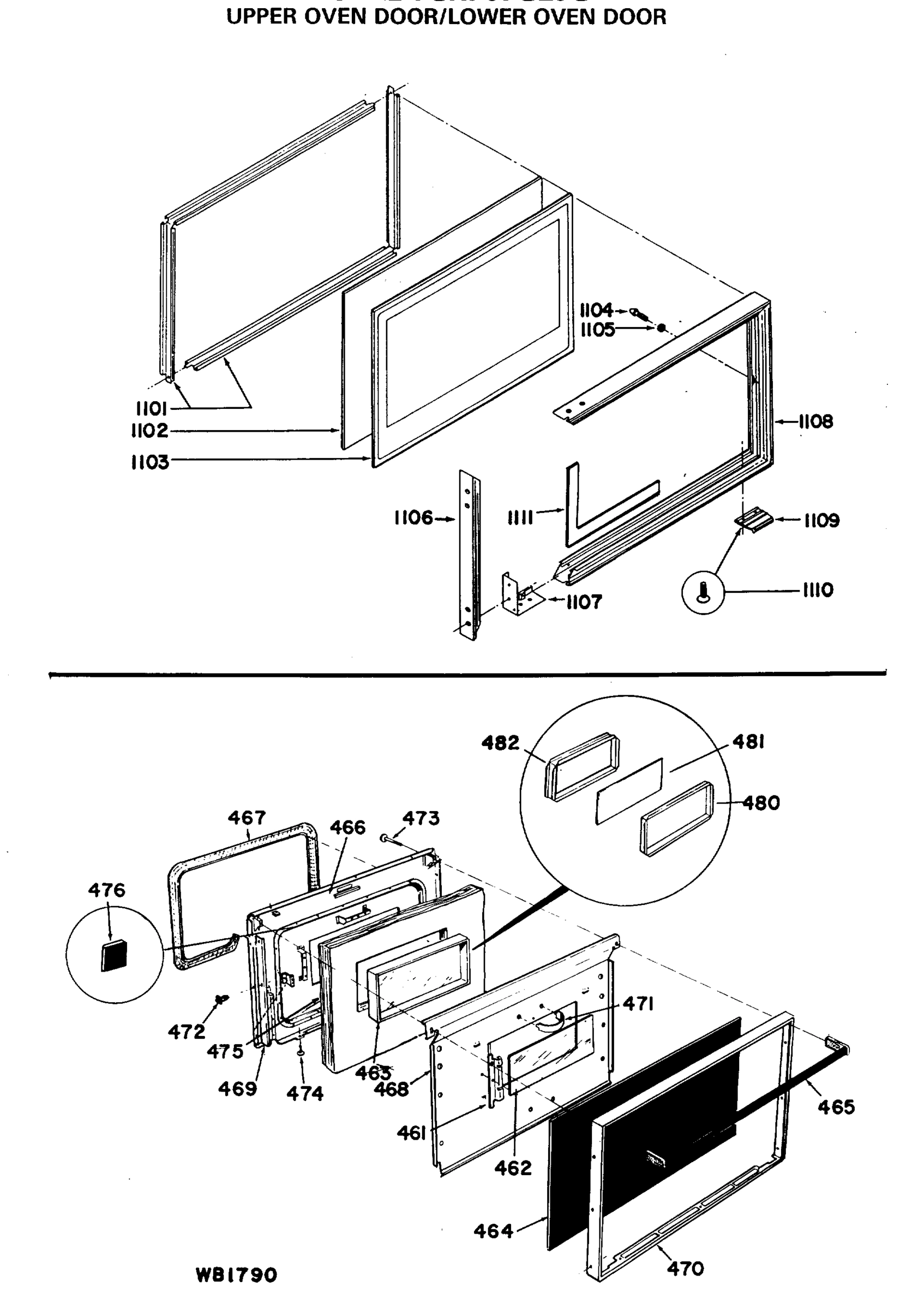 UPPER OVEN DOOR/LOWER OVEN DOOR