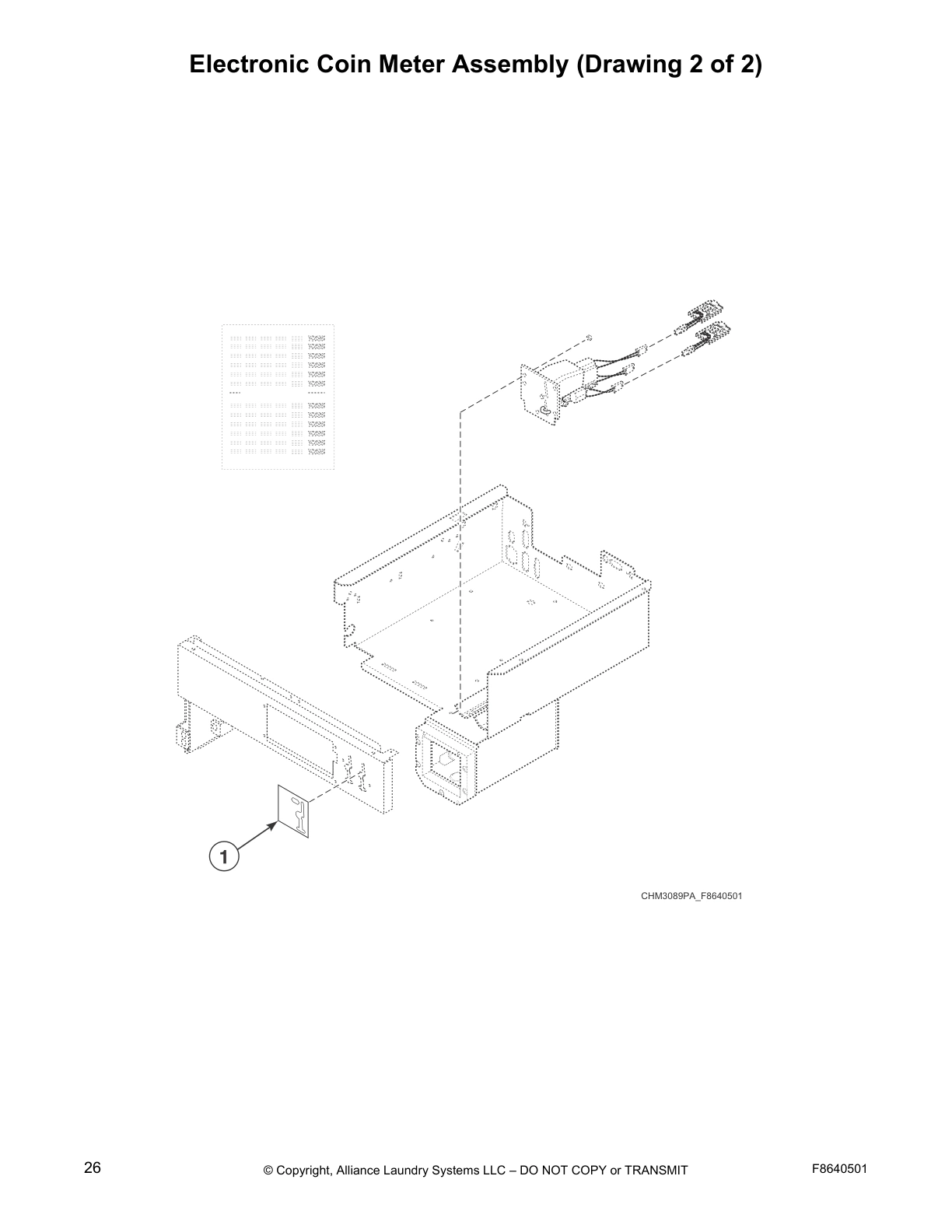Electronic Coin Meter Assembly (Drawing 2 of 2)