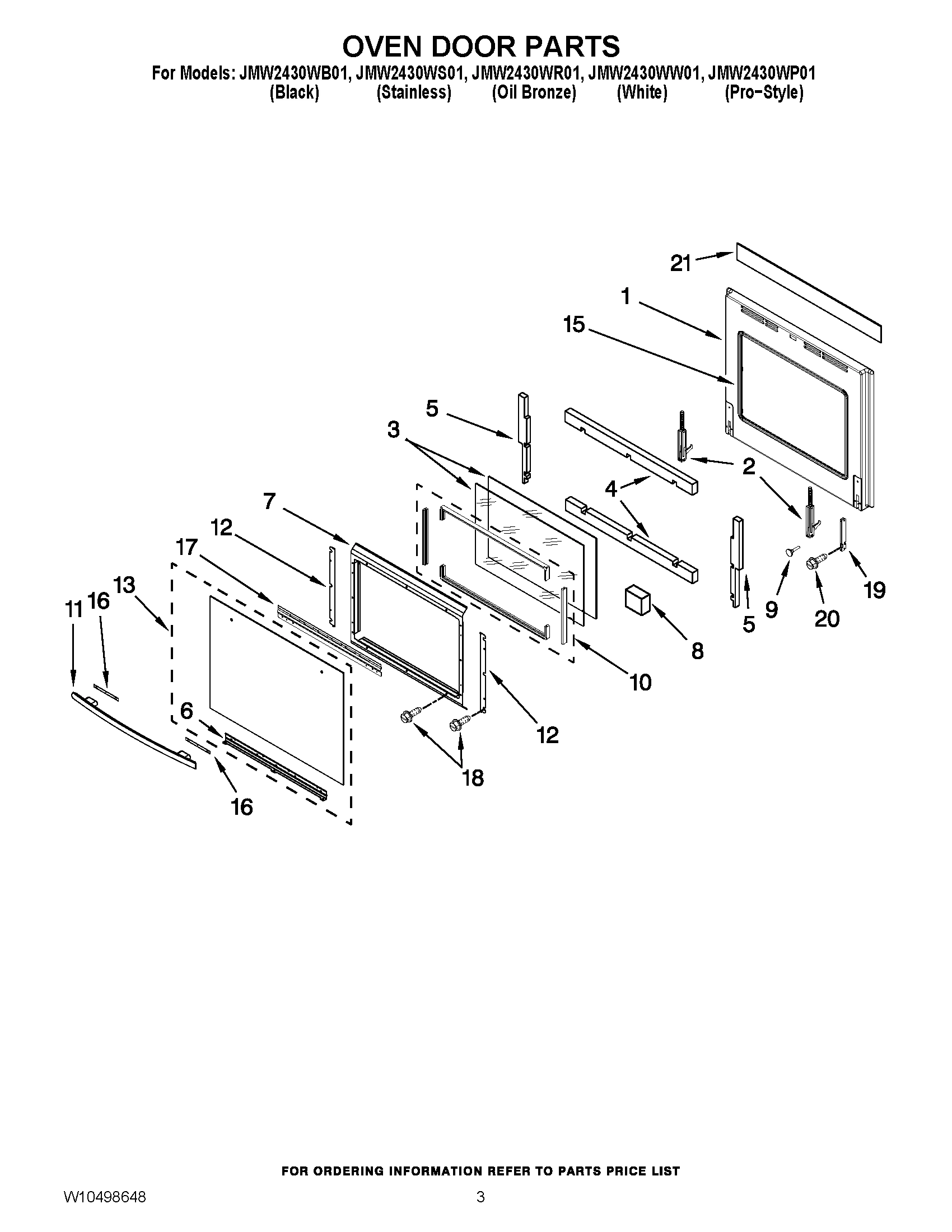 02 - OVEN DOOR PARTS