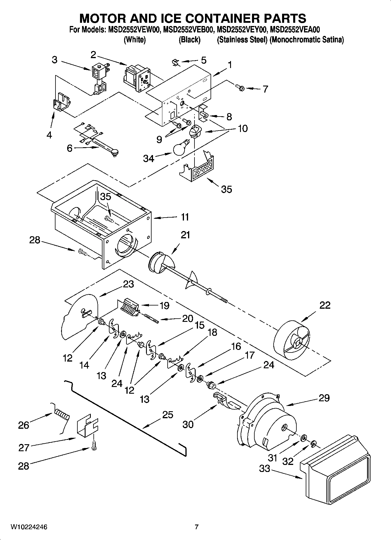 05 - MOTOR AND ICE CONTAINER PARTS