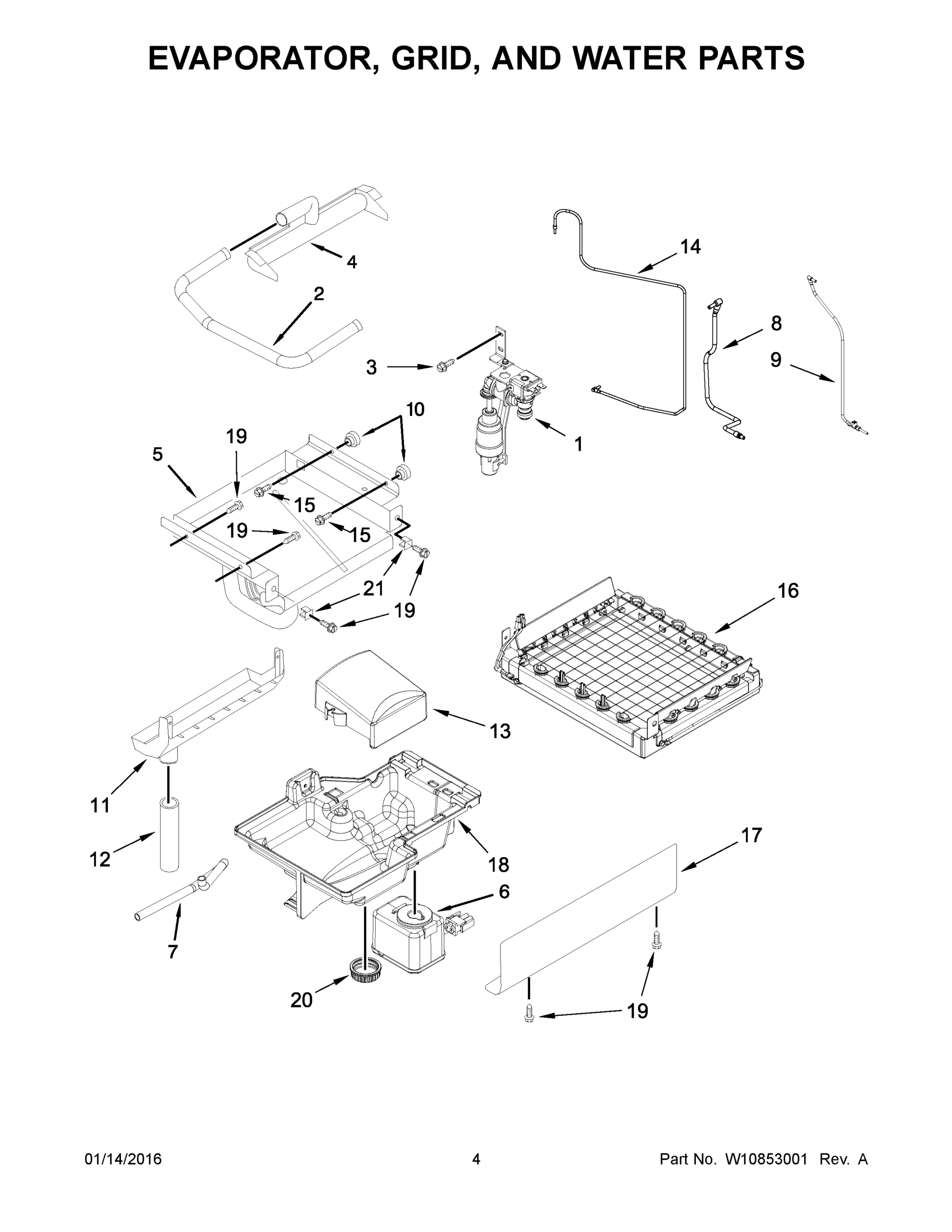 03 - EVAPORATOR, GRID, AND WATER PARTS