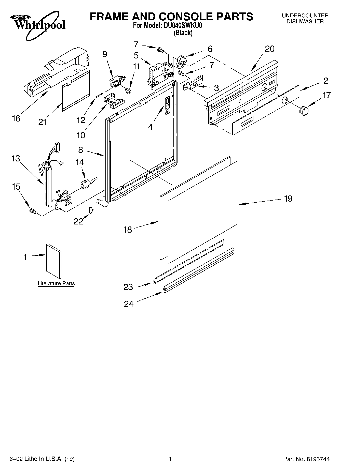 01 - FRAME AND CONSOLE, LITERATURE