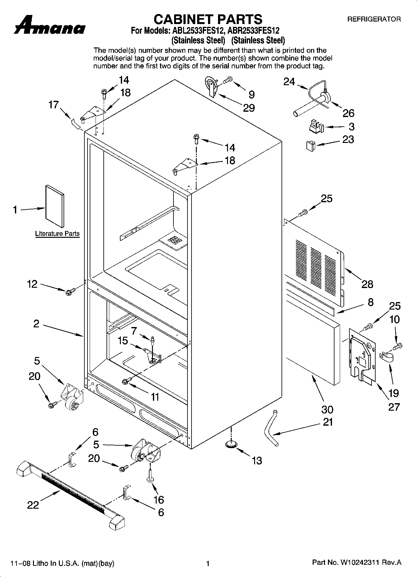 01 - CABINET PARTS