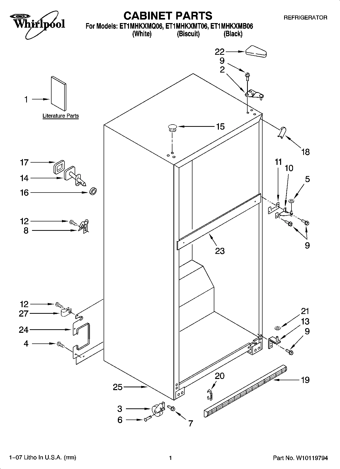 01 - CABINET PARTS