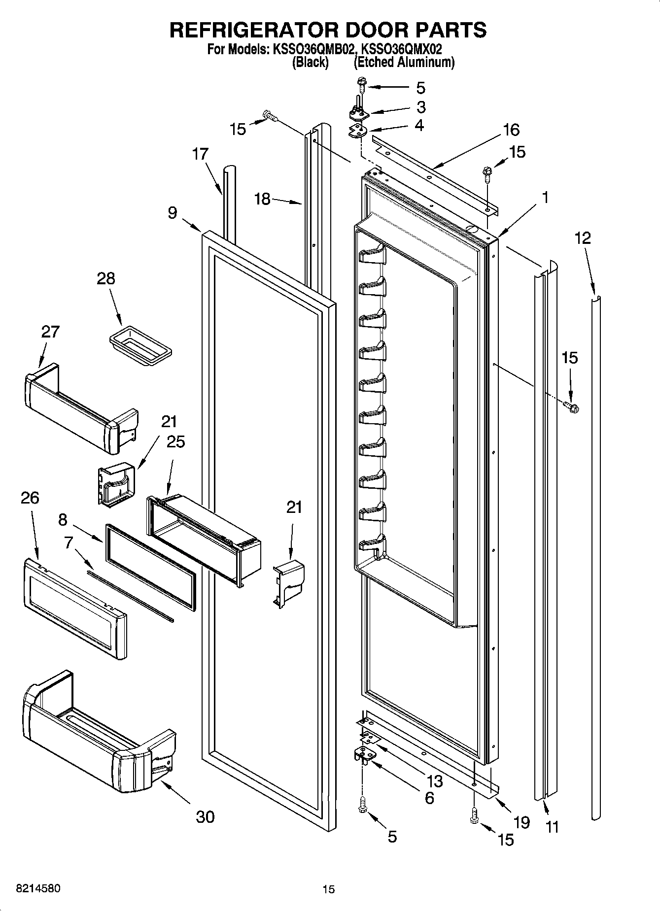 10 - REFRIGERATOR DOOR PARTS