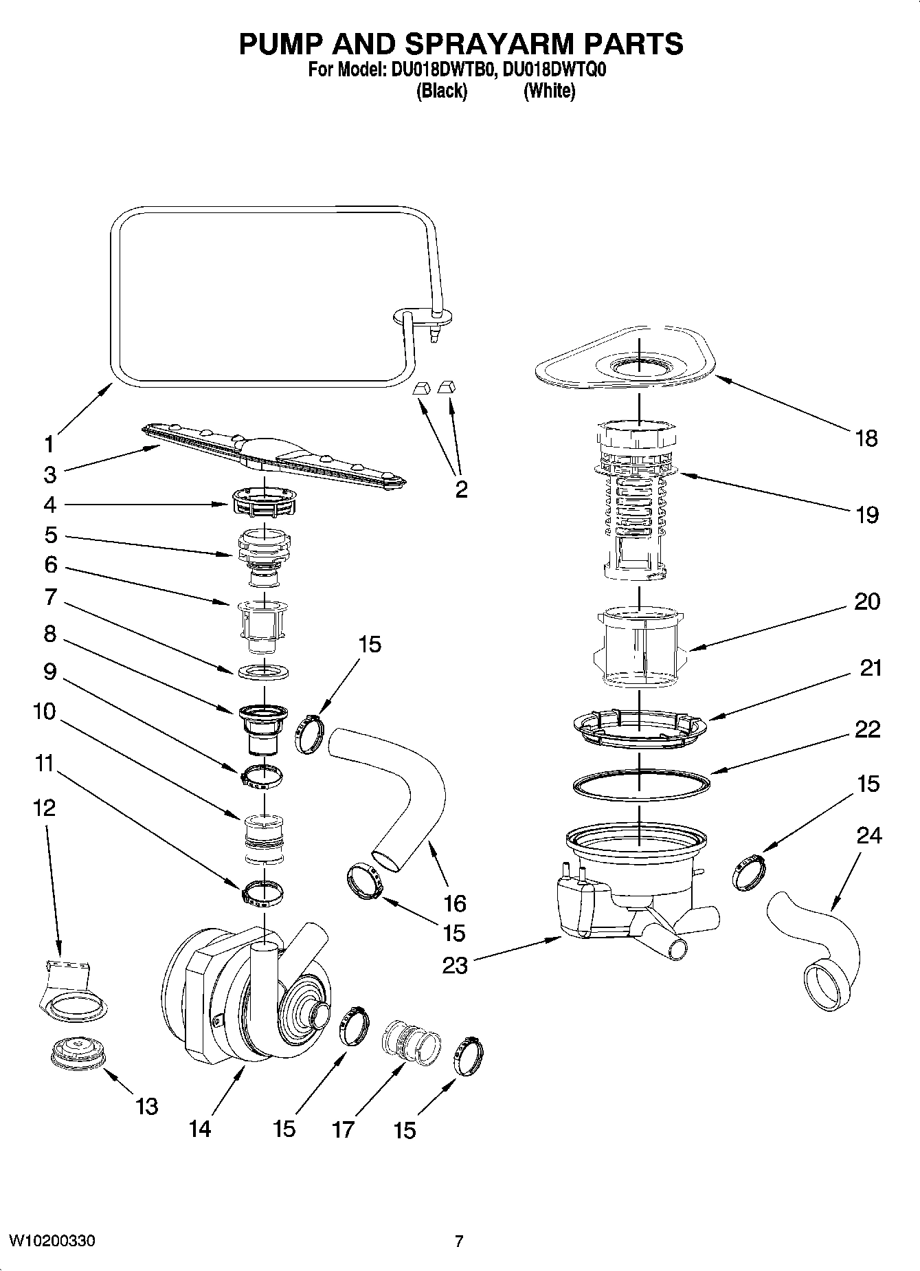 05 - PUMP AND SPRAYARM PARTS